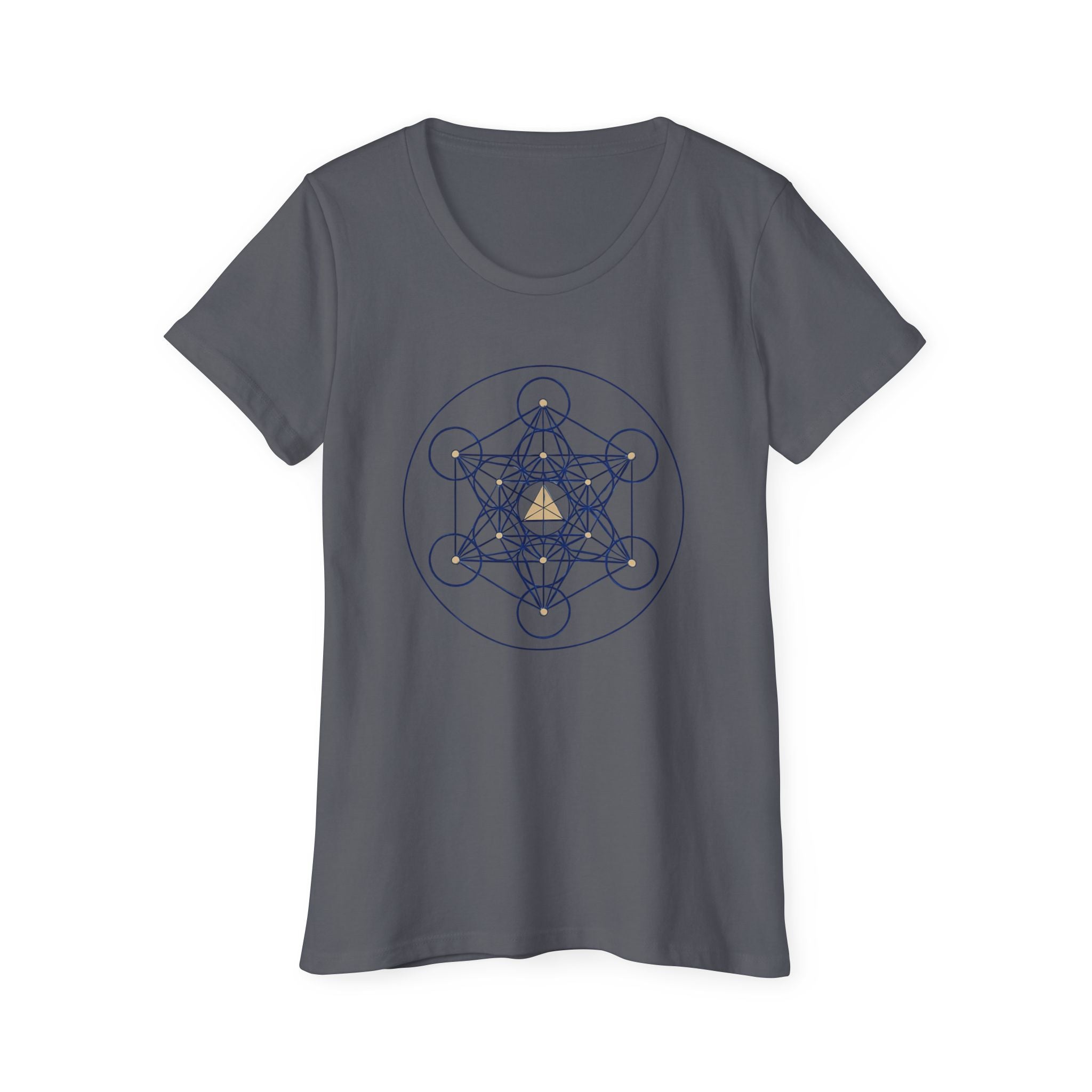 Bozz Queen Star Tetrahedron (Merkaba) Sacred Geometry T-Shirt - Women's Organic Tee