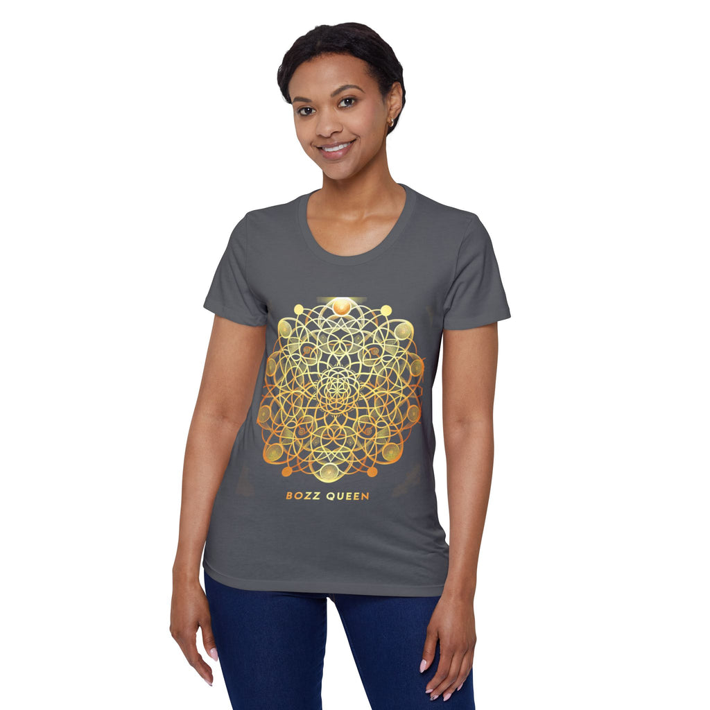Bozz Queen Sacred Geometry Goddess T-Shirt - Women's Organic Cotton Tee