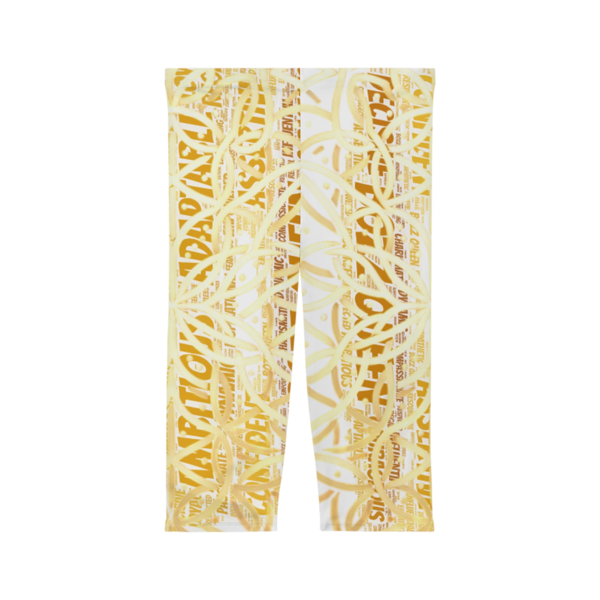 White Chic Women's Capri Leggings - Stylish Yoga Pants & Activewear