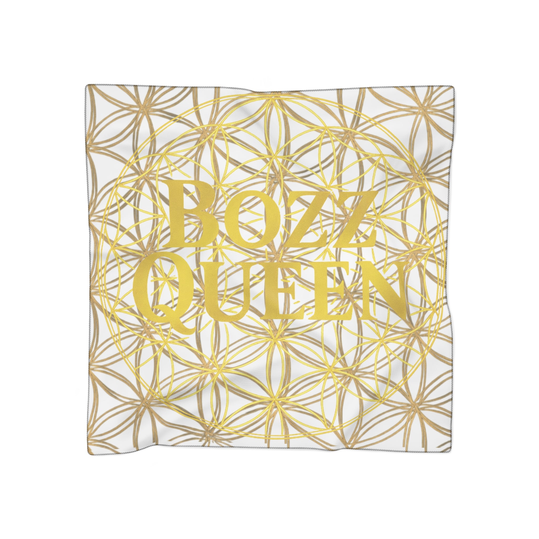 Flower of Life White Scarf - Sacred Geometry Spiritual Accessory