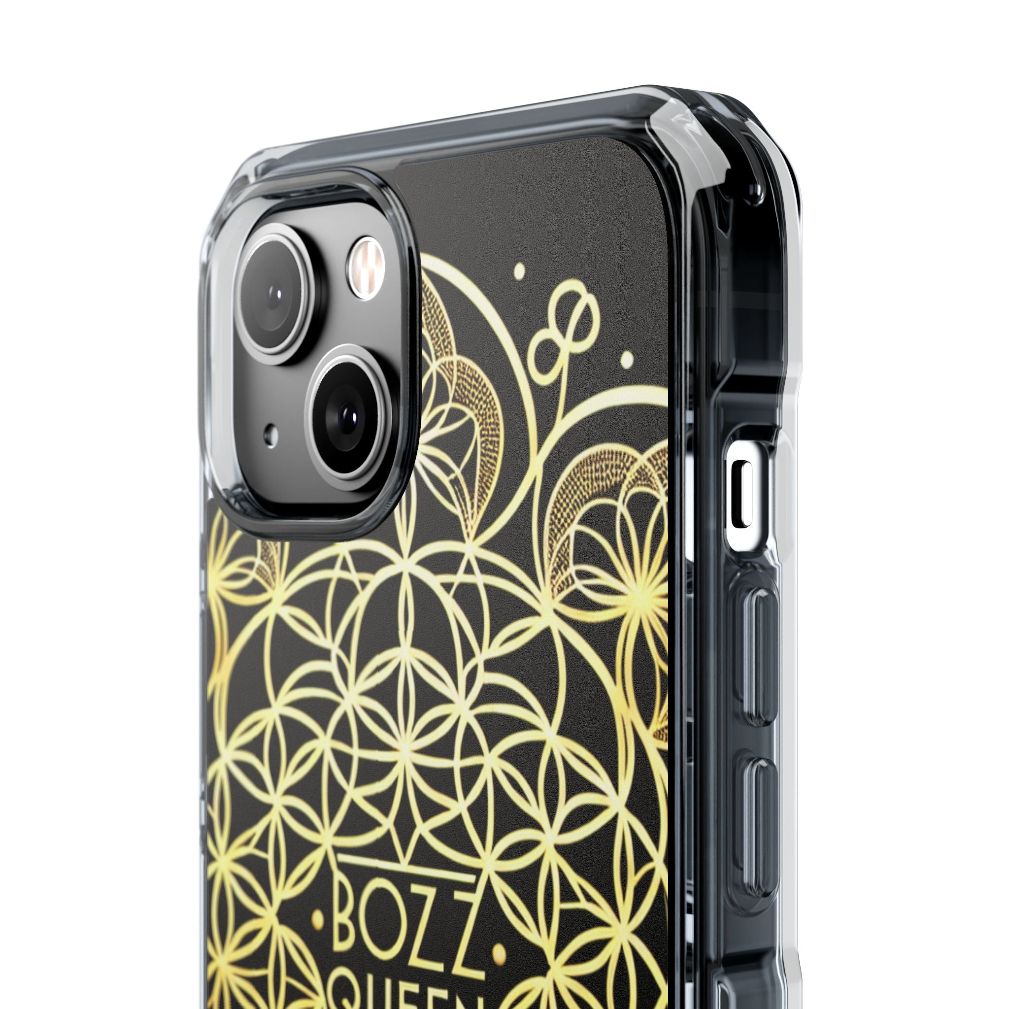 Magnetic Phone Case with Mandala Design, Boz Queen Protective Cover, Gift for Her, Bohemian Aesthetic, Unique Phone Accessory