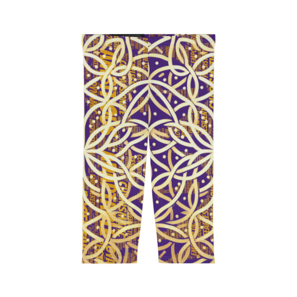 Purple Chic Women's Capri Leggings - Stylish Yoga Pants & Activewear