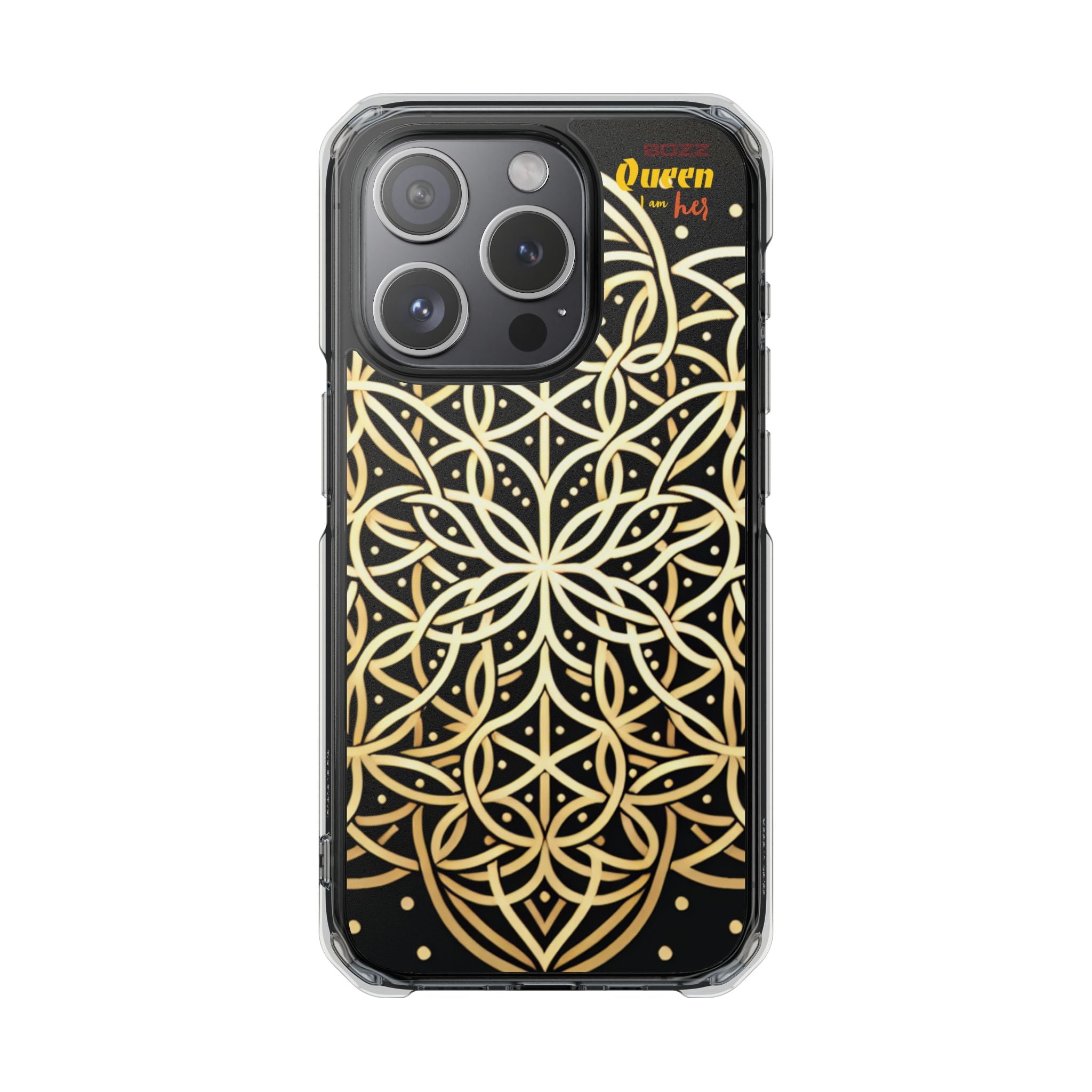 Elegant Floral Magnetic Phone Case, Clear Protective Cover, Unique Gift, Spring Accessories, Phone Protection, Trendy Case