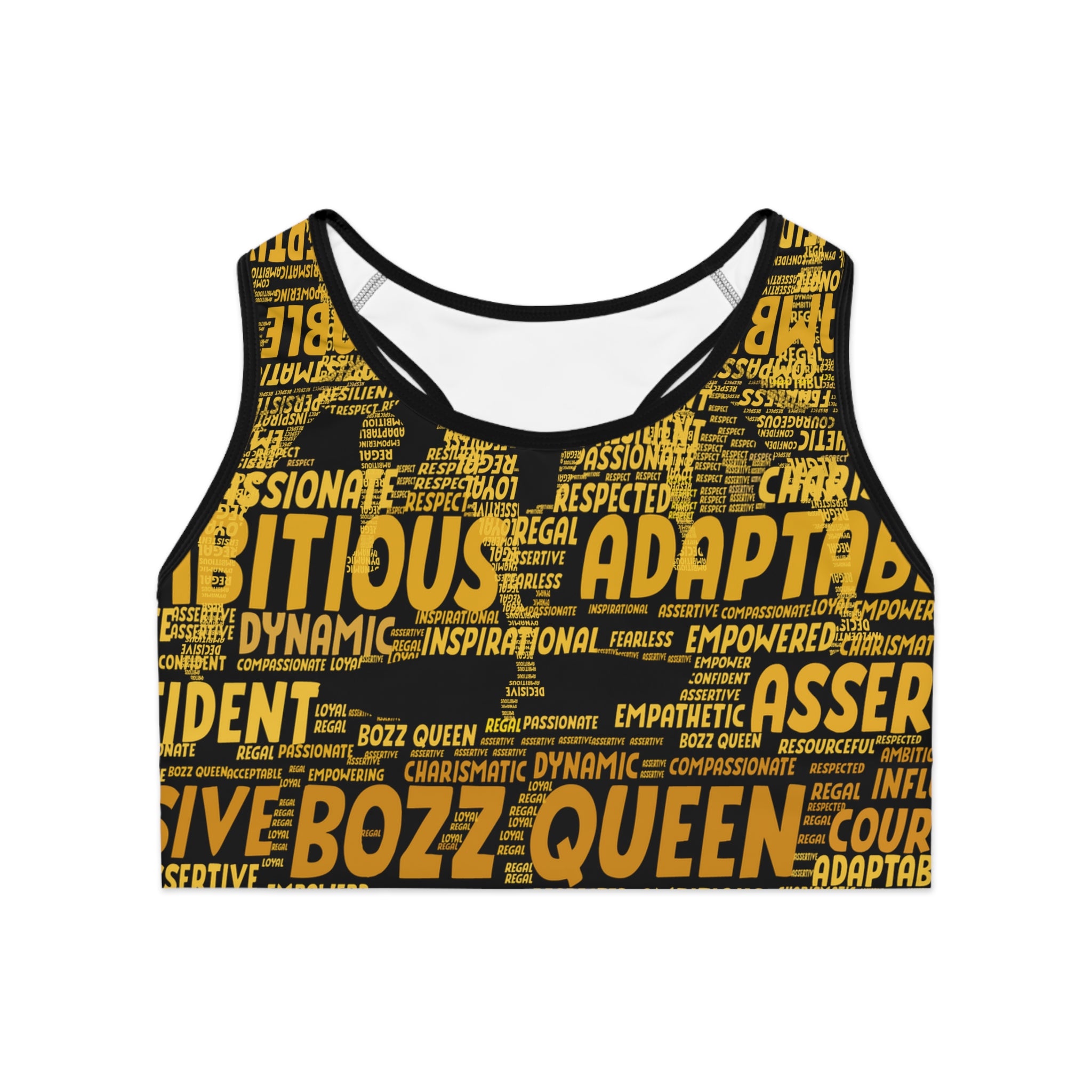 Copy of Empowered Words Sports Bra, Motivational Workout Top, Fitness Gear for Women, Ideal for Gym or Yoga, Inspiring Activewear