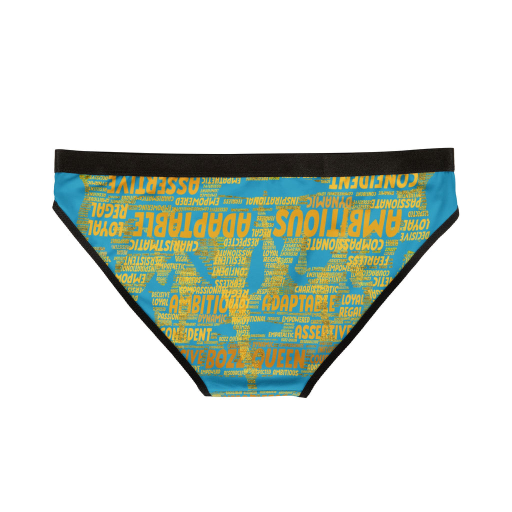 Women's Turquoise Yellow Motivational Underwear - Bold Statement Lingerie