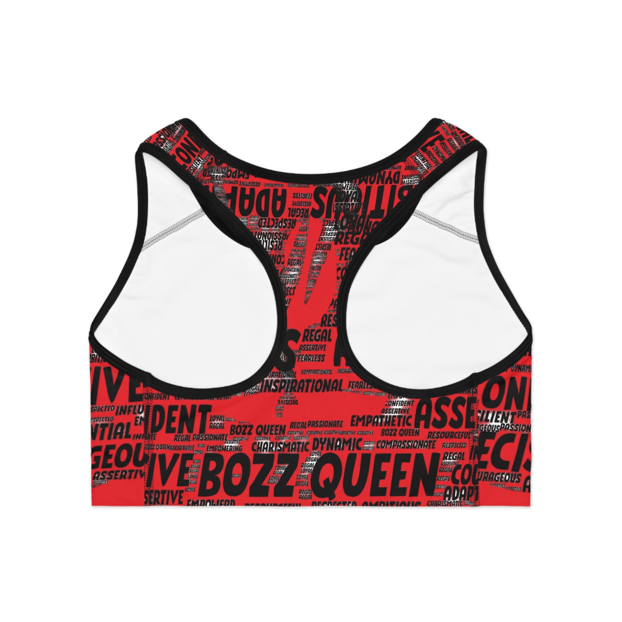 Empowering Sports Bra - Bozz Queen Origin Collection | Red & Black