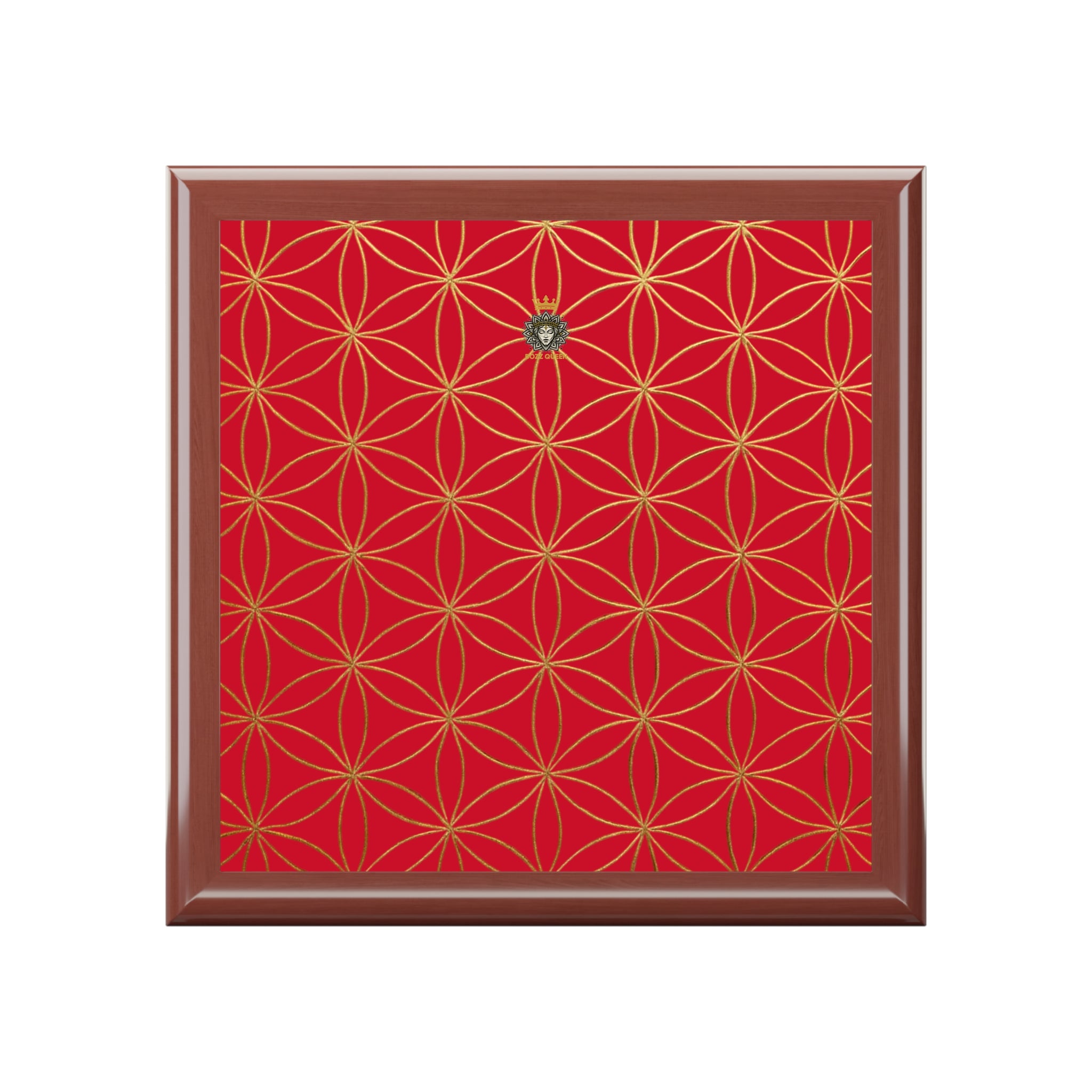 Flower of Life Jewelry Box - Red Elegant Keepsake Organizer