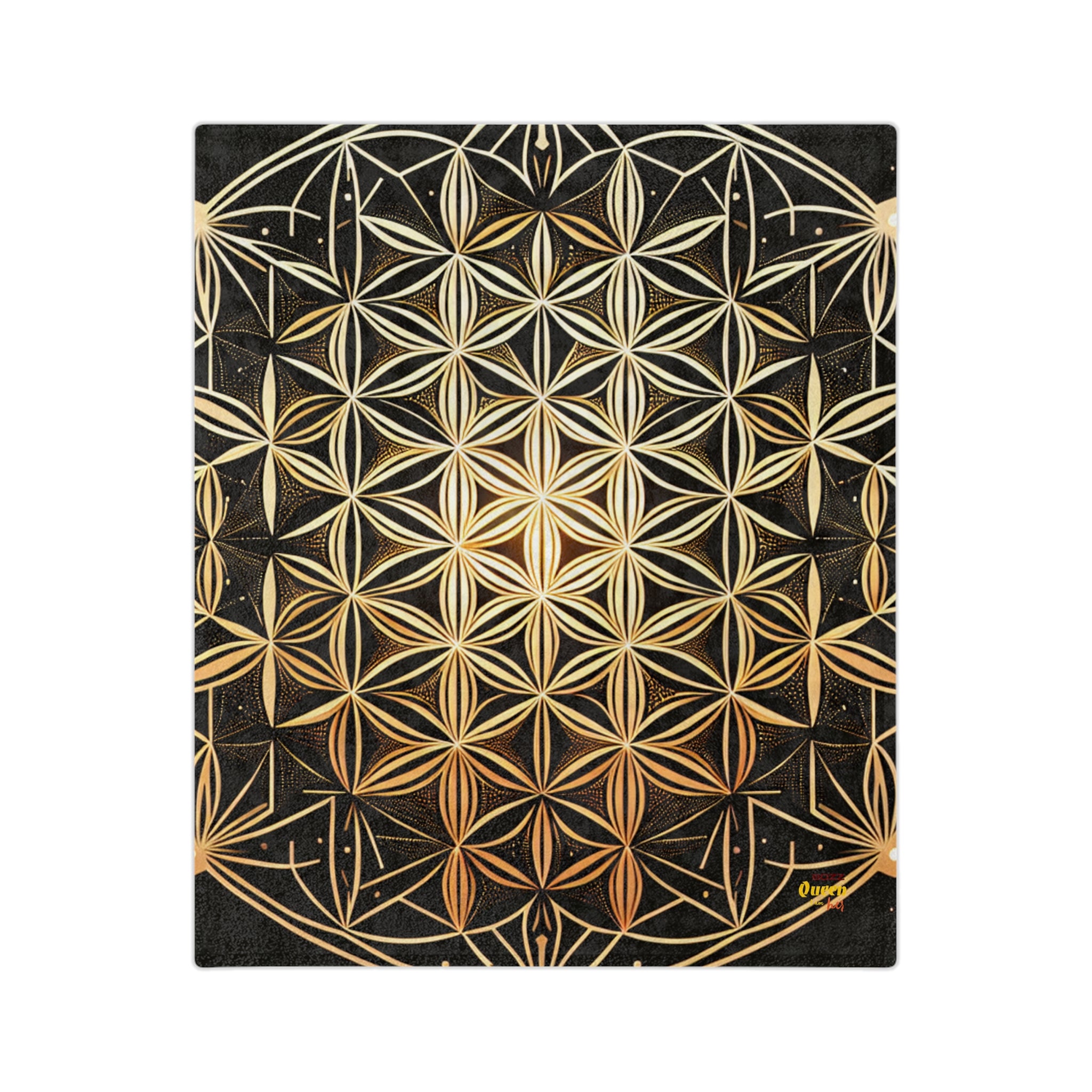Warm & Cozy Velveteen Microfiber Blanket - Mandala Design, Ideal for Meditation, Self-Care, Boho Decor, Gifts