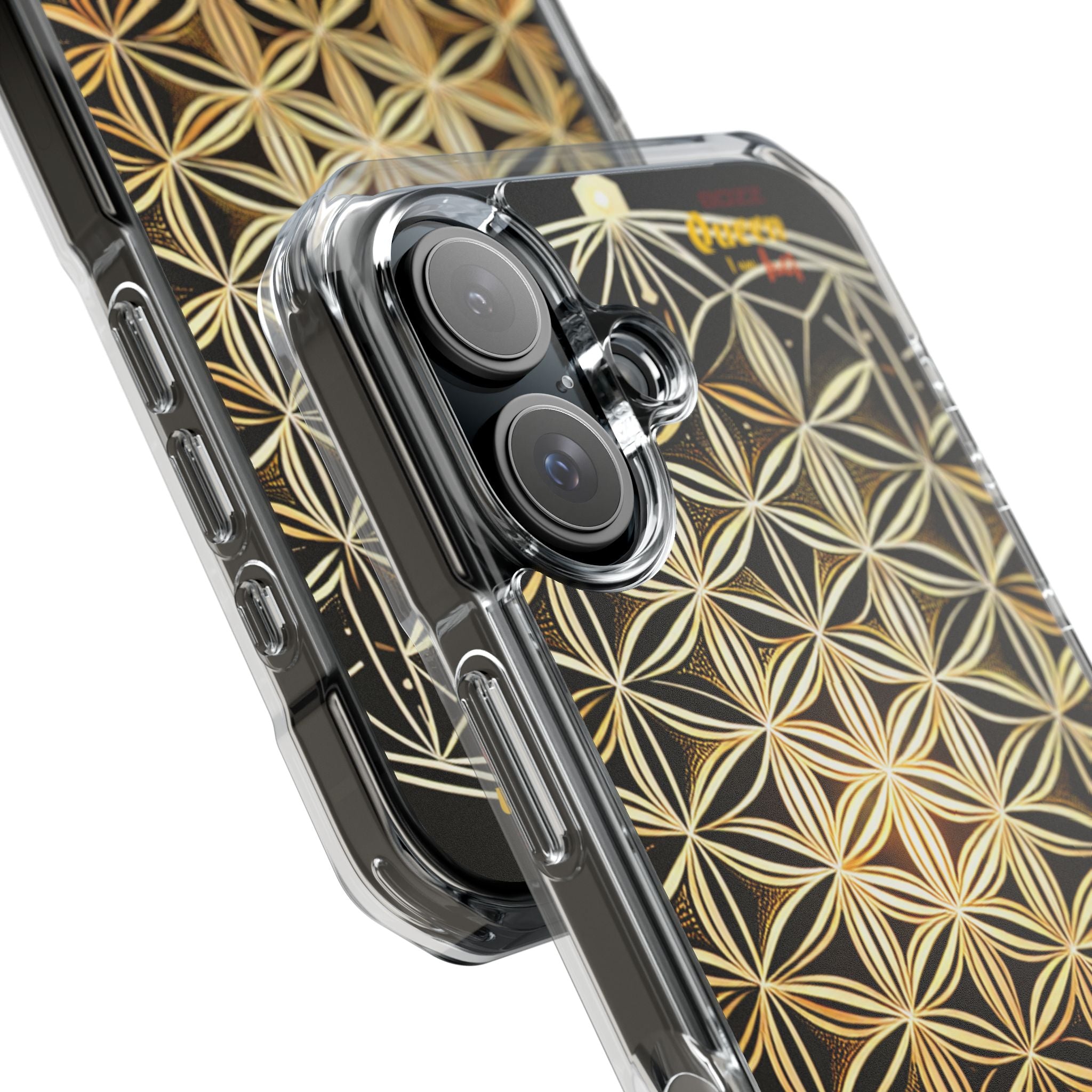 Flower of Life Magnetic Clear Case, Personalized Phone Case, Protective Impact Case, Gift for Him or Her, Boho Phone Accessories