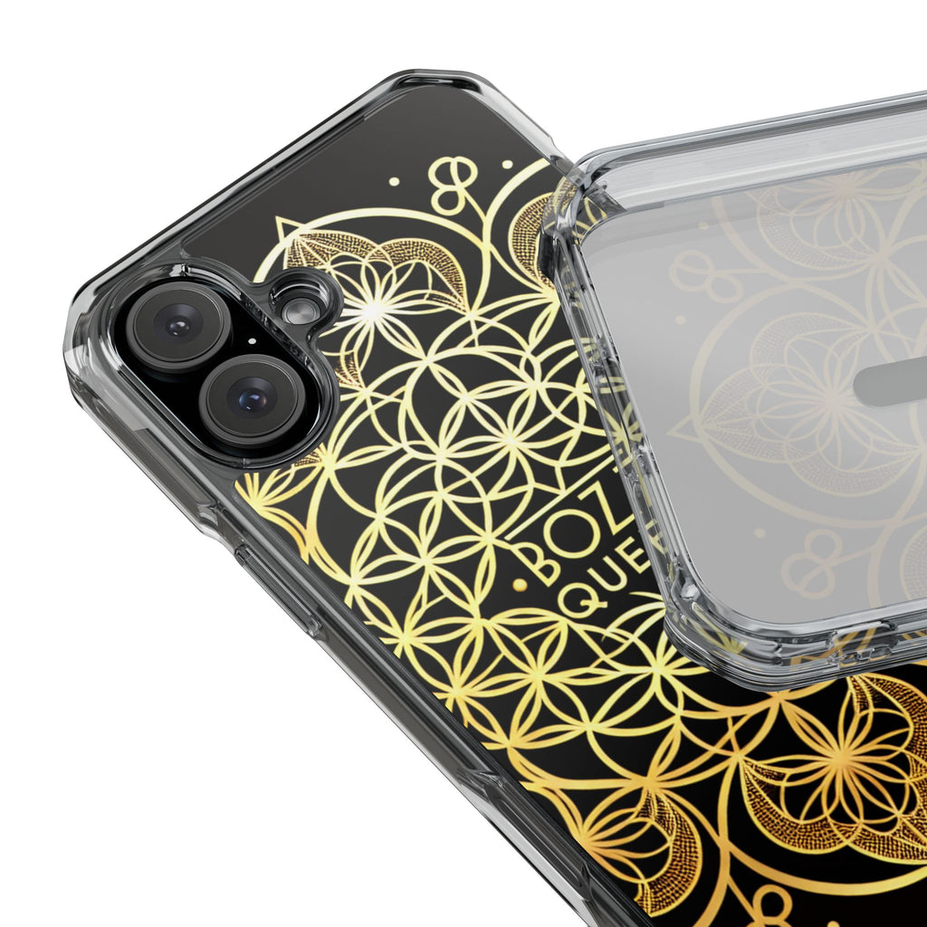 Magnetic Phone Case with Mandala Design, Boz Queen Protective Cover, Gift for Her, Bohemian Aesthetic, Unique Phone Accessory