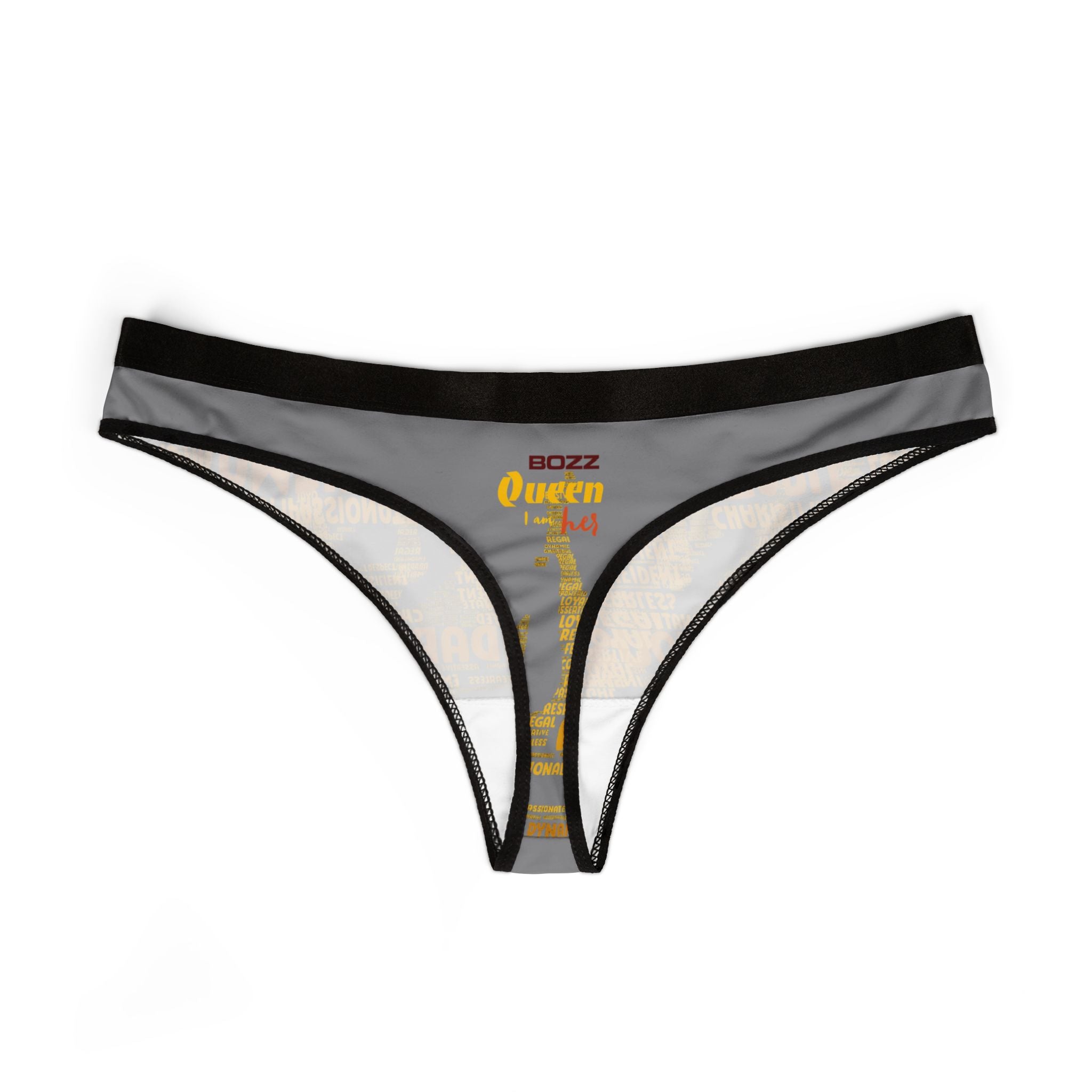 Gray and Yelloe Women's Thongs - Bold Statement Underwear, Comfortable Lingerie, Fashionable Daily Wear, Gifts for Her, Party Essentials