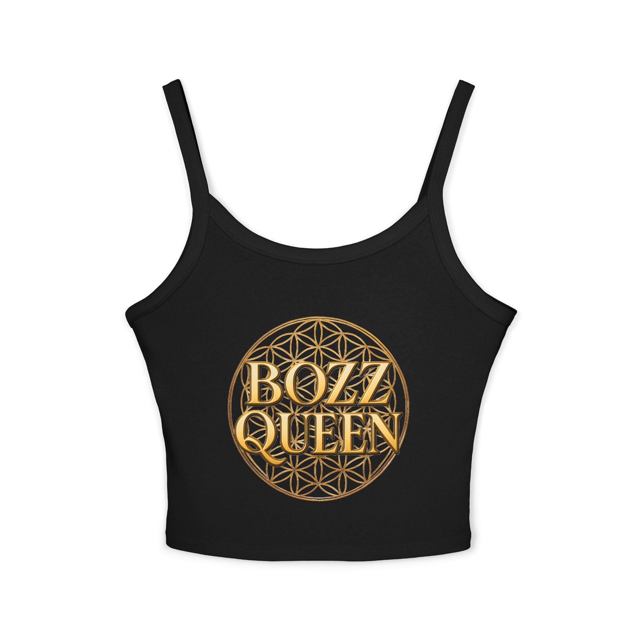 Women's Flower of Life Tank Top - Sacred Geometry Spaghetti Strap