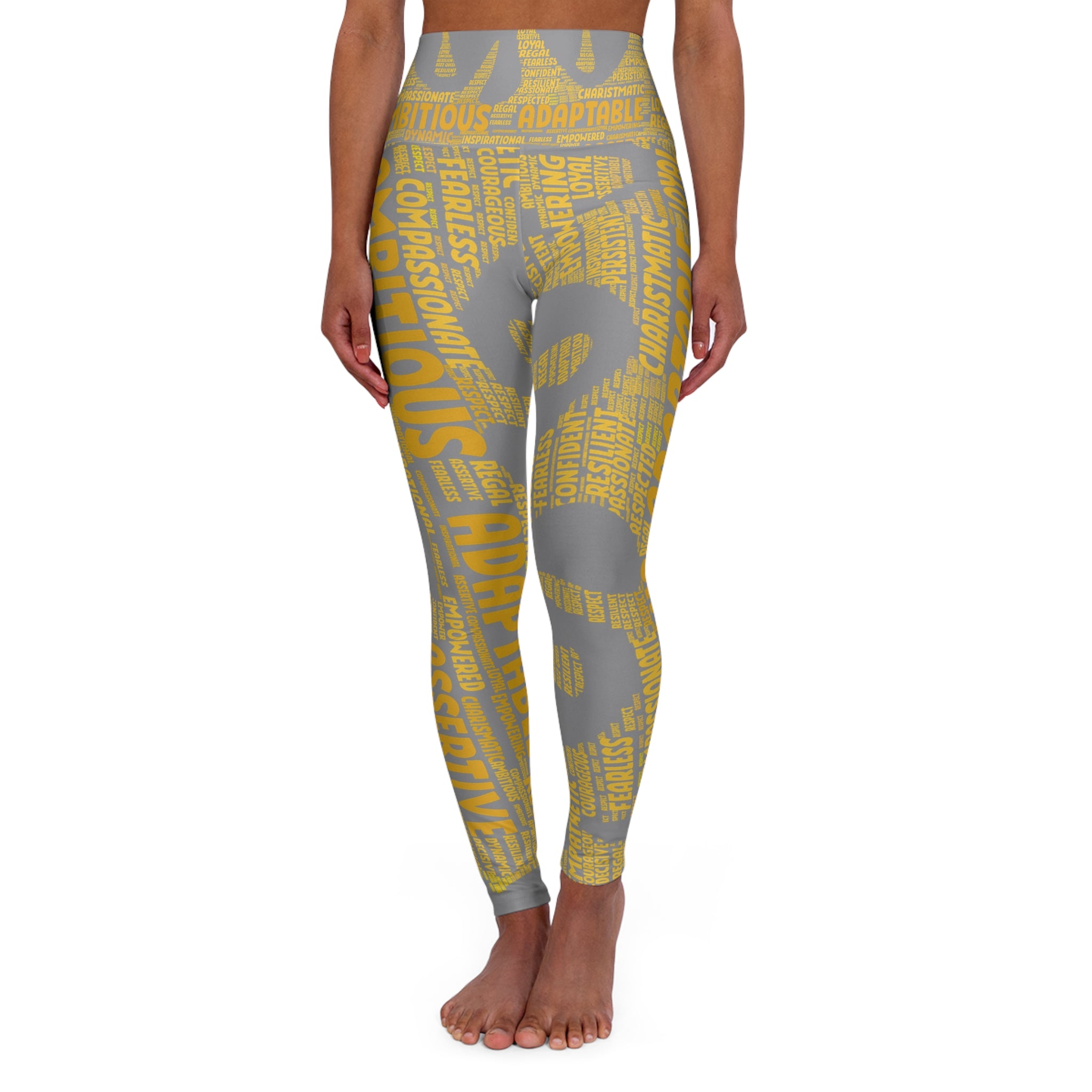 Empowering High Waisted Yoga Leggings - Motivational Activewear for Fitness, Workout, Yoga, Athleisure, Everyday Wear