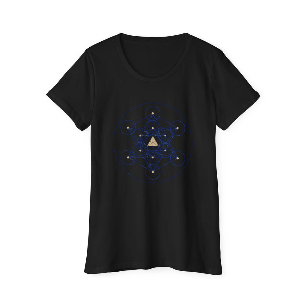 Bozz Queen Star Tetrahedron (Merkaba) Sacred Geometry T-Shirt - Women's Organic Tee