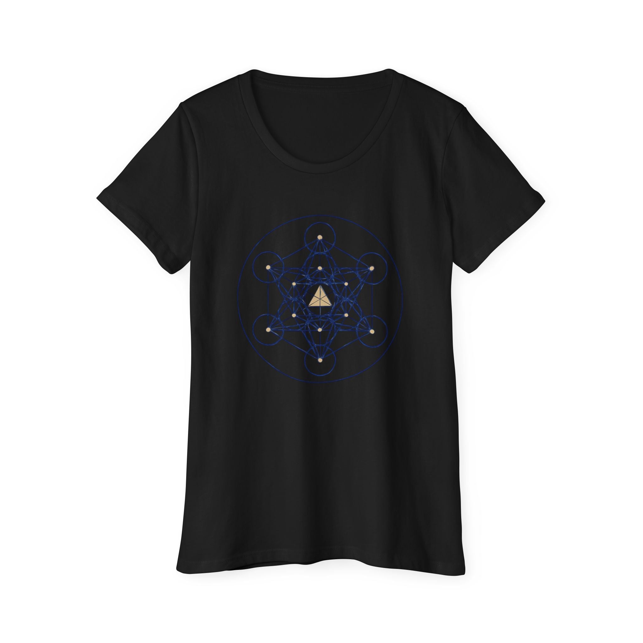 Bozz Queen Star Tetrahedron (Merkaba) Sacred Geometry T-Shirt - Women's Organic Tee