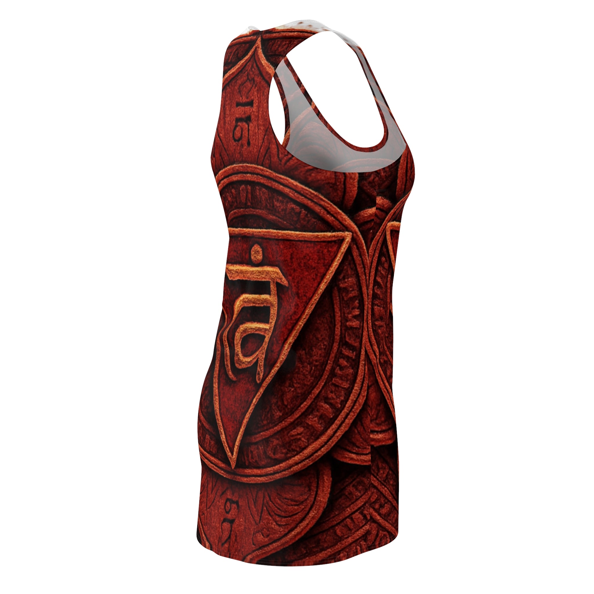 Red Chakra Flow Racerback Dress - Root Energy (Muladhara) Wellness Wear