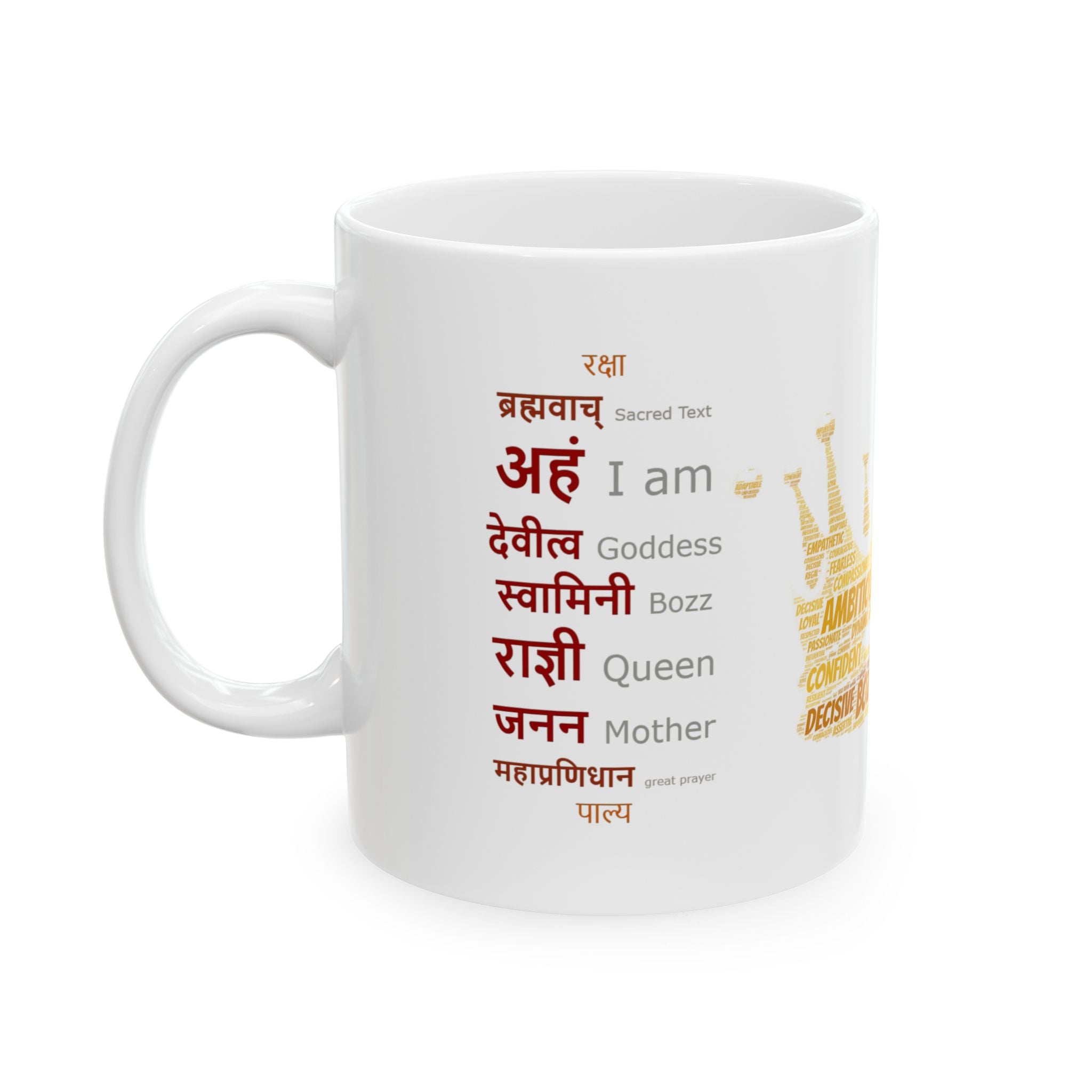 Empowering Ceramic Mug, Inspirational Gift, Queen Mug, Motivational Coffee Cup, Bozz Queen Design, Women’s Empowerment Gift