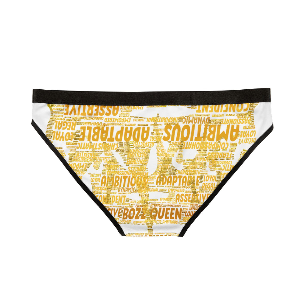 Women's White Yellow Motivational Underwear - Bold Statement Lingerie