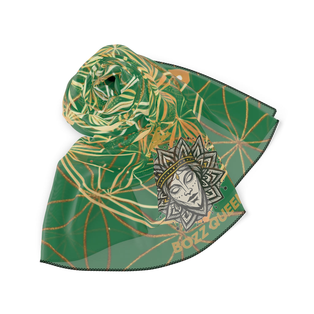 Flower of Life Dark Green Scarf - Sacred Geometry Spiritual Accessory