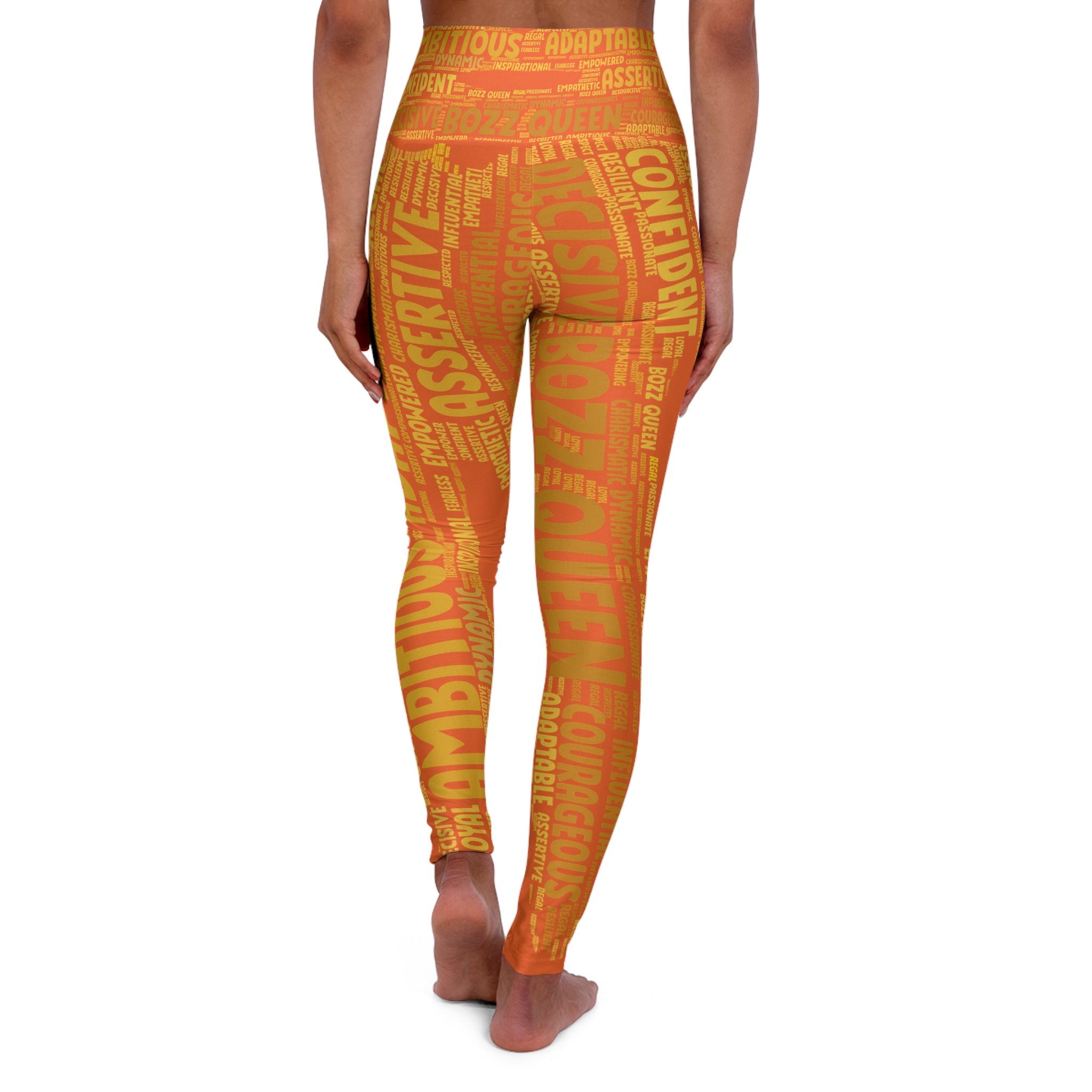 Empowering High Waisted Yoga Leggings - Motivational Activewear