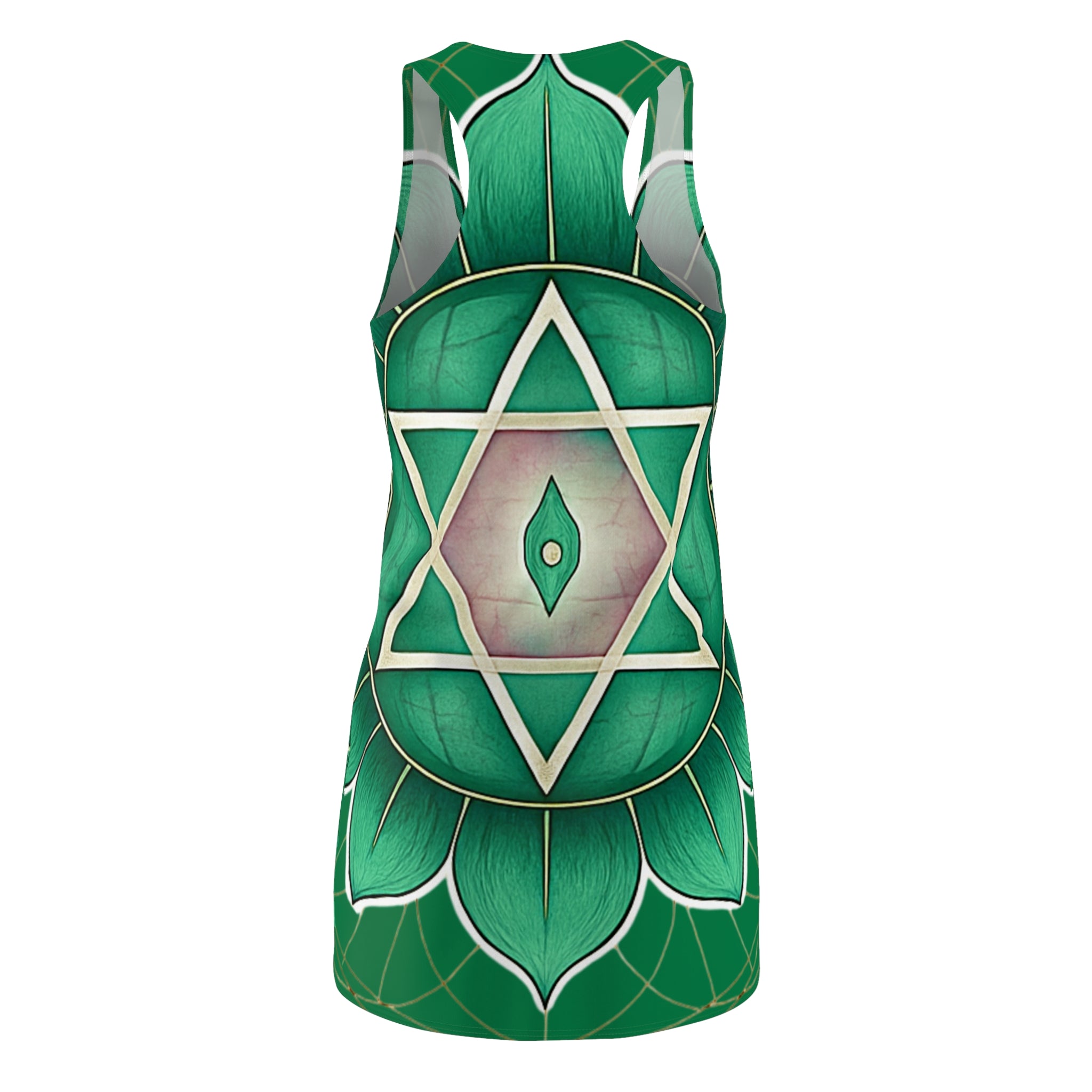 Green Chakra Flow Racerback Dress - Heart Energy (Anahata) Wellness Wear