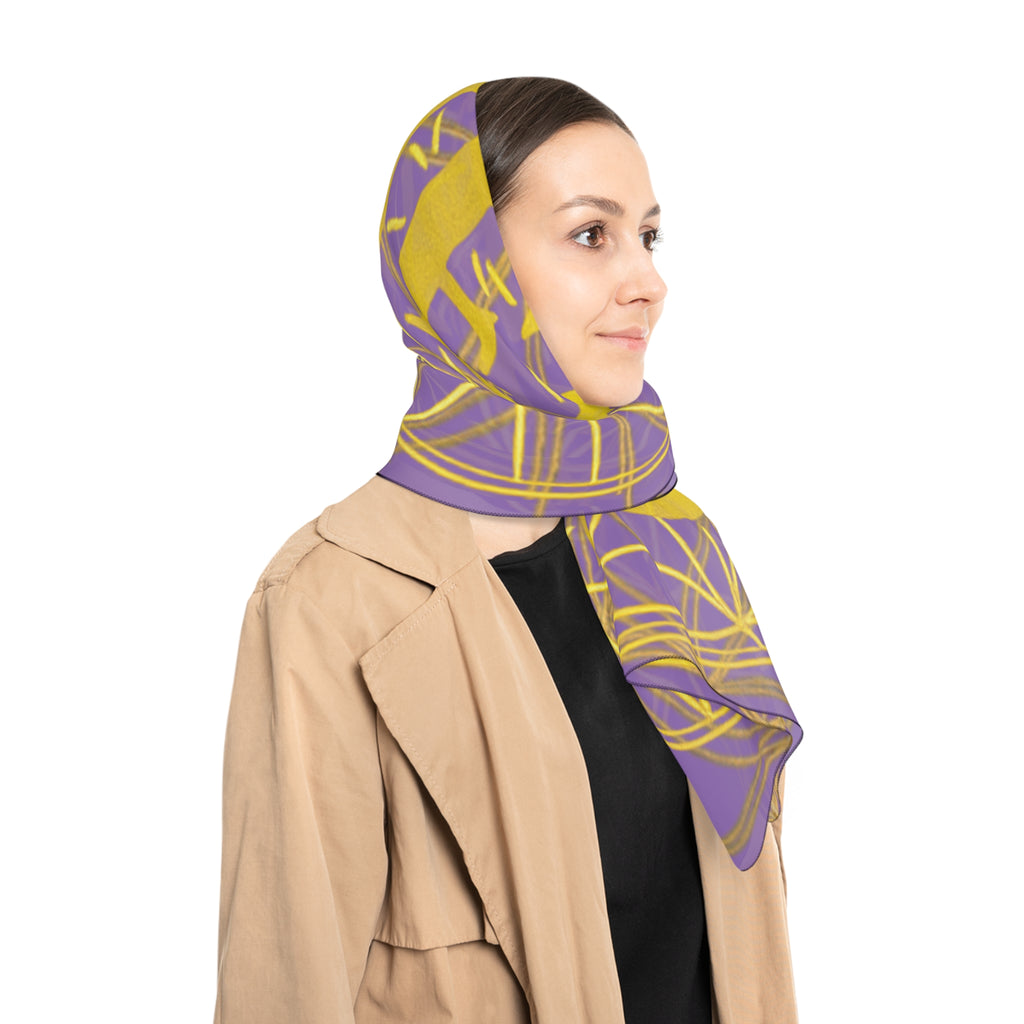 Flower of Life Light Purple Scarf - Sacred Geometry Spiritual Accessory