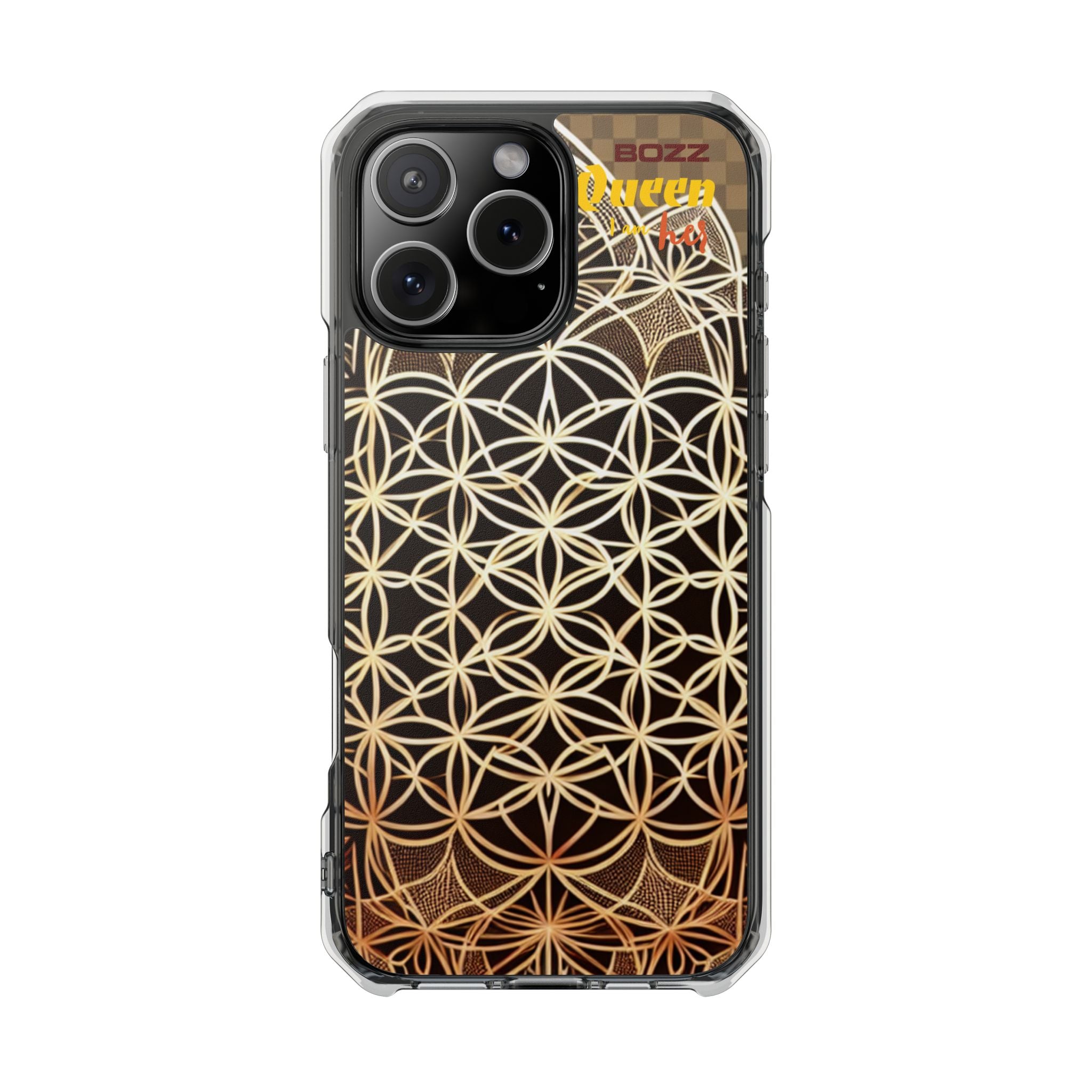 Stylish Magnetic Phone Case with Floral Design, Clear iPhone Case, Bohemian Phone Cover, Budding Flower Impact Case, Unique Tech Accessory