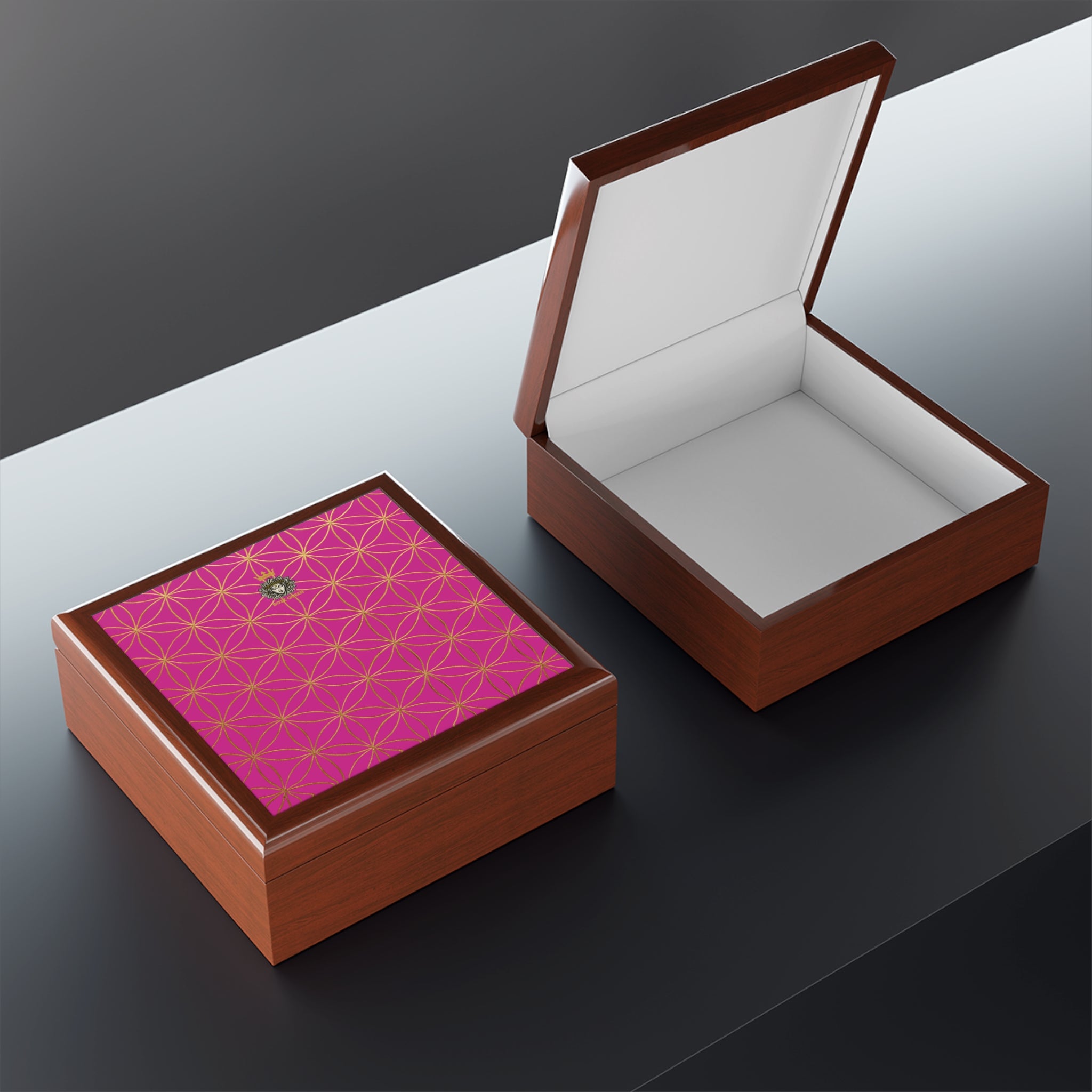 Flower of Life Jewelry Box - Pink Elegant Keepsake Organizer