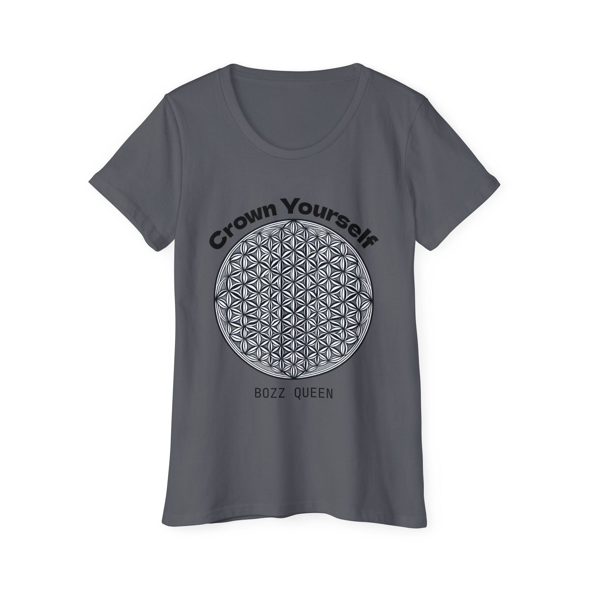 Bozz Queen Crown Yourself Sacred Geometry Goddess T-Shirt - Women's Organic Tee
