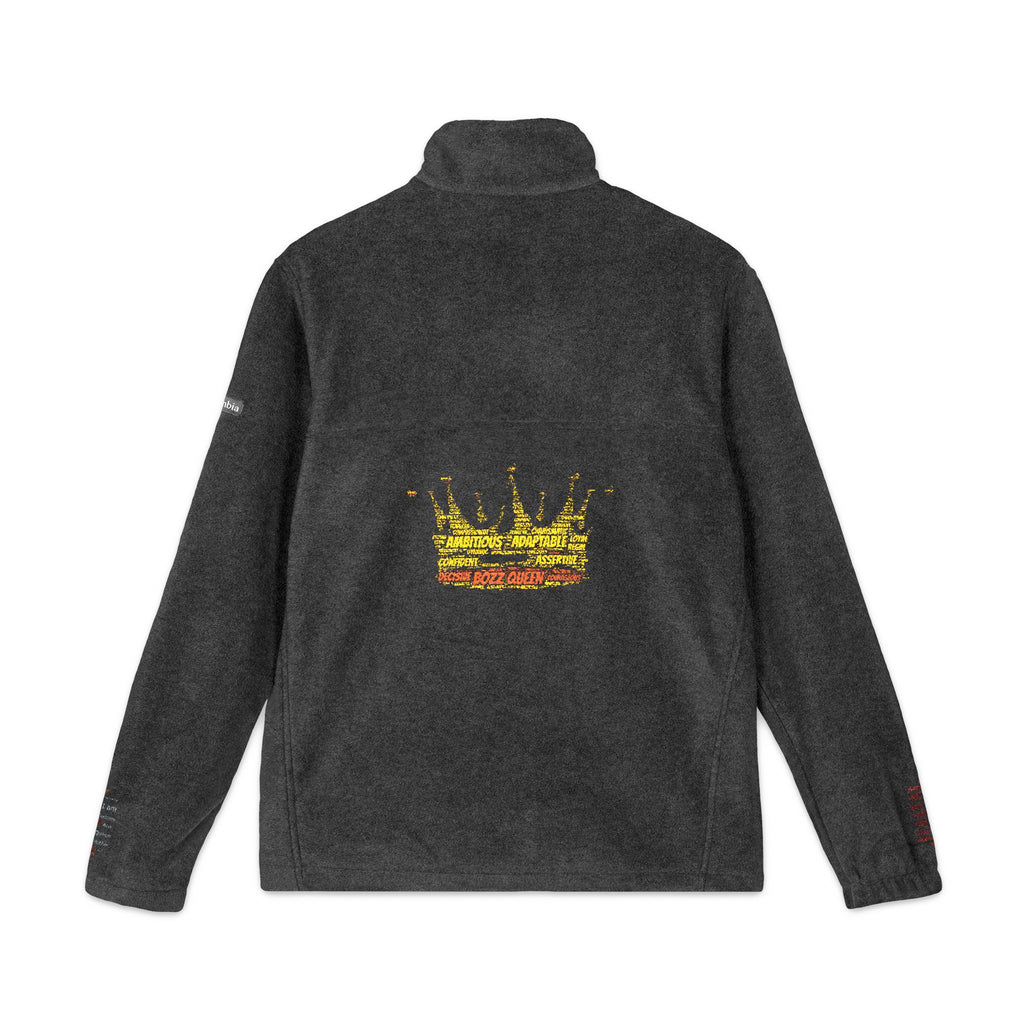 Queen of the Heart Embroidered Fleece Jacket - Bozz Queen Unisex Cozy Outerwear