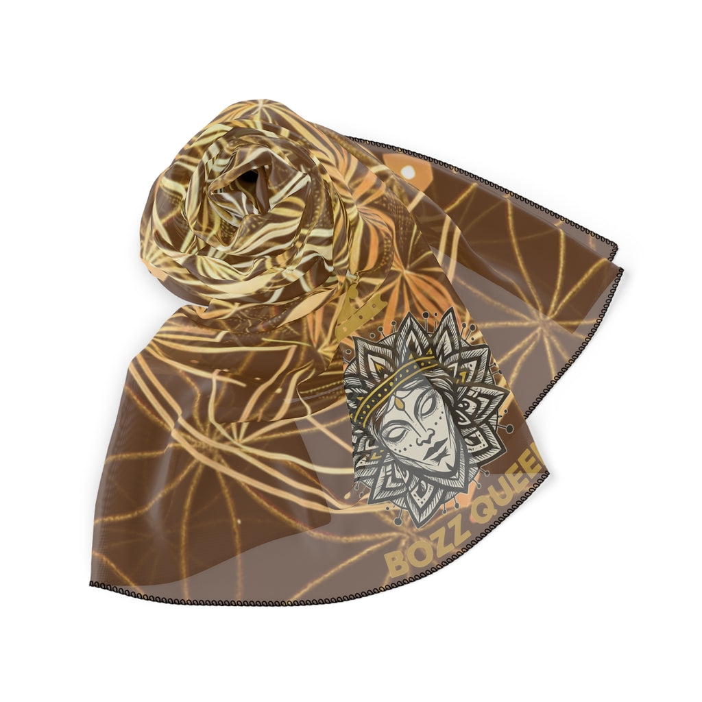 Flower of Life Brown Scarf - Sacred Geometry Spiritual Accessory