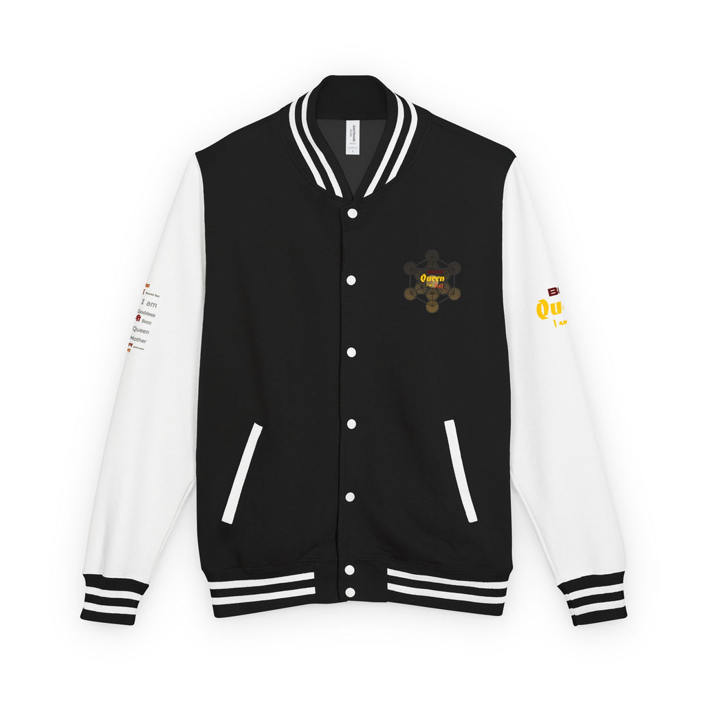 Bozz Queen Crown Design Letterman Jacket - Unisex Heavyweight Varsity Jacket