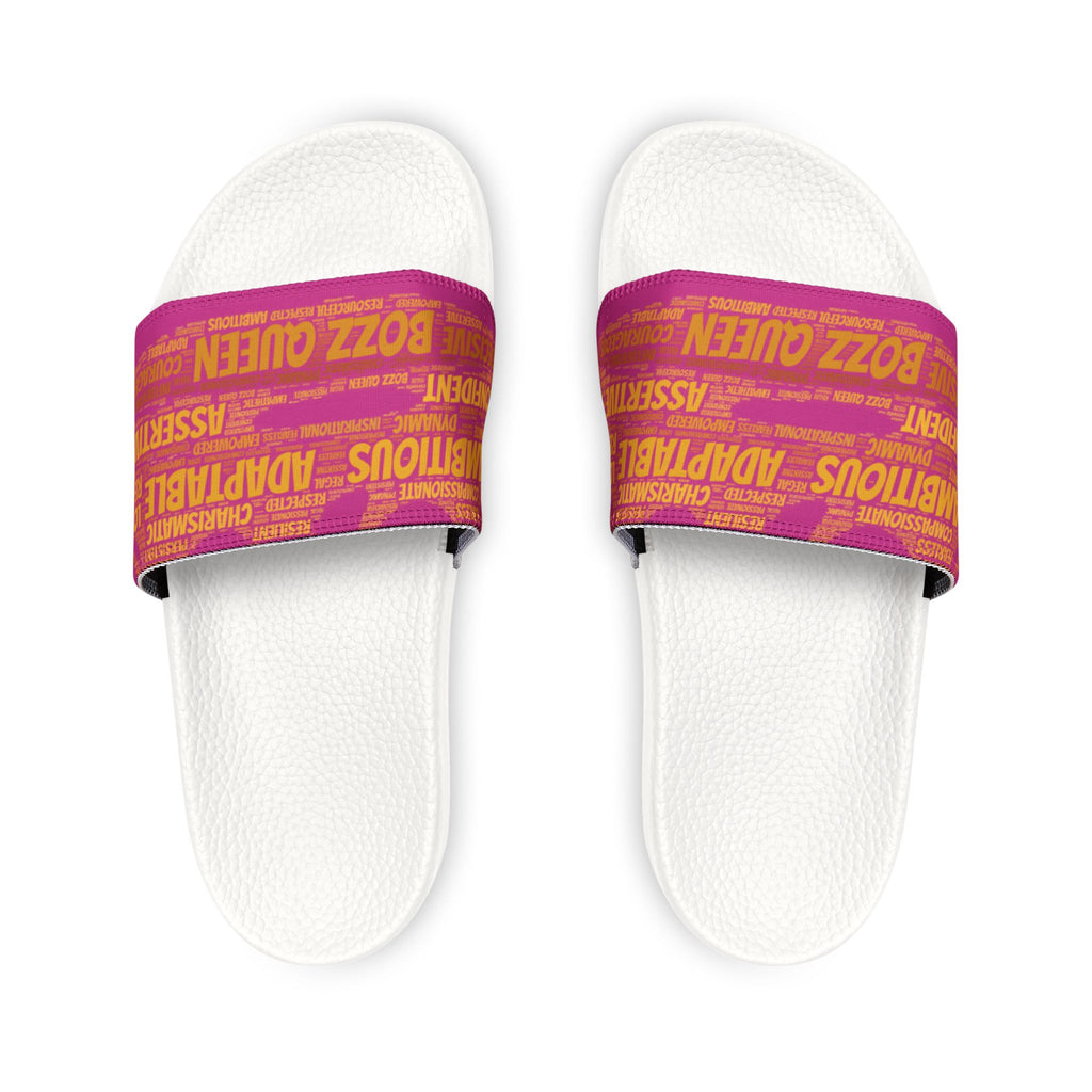 Bozz Queen Pink & Gold Women's Sandals - Removable Strap Beach Slides