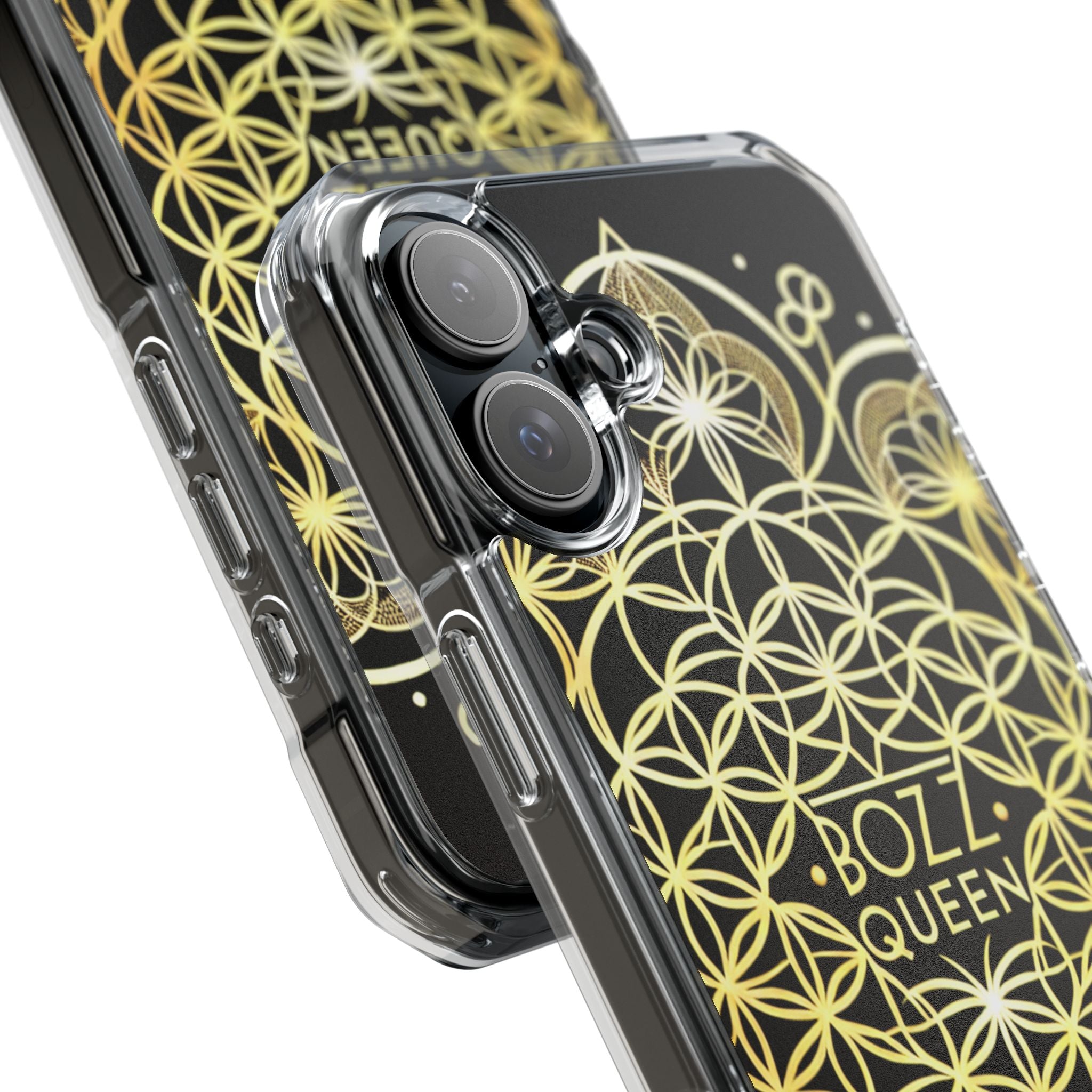 Magnetic Phone Case with Mandala Design, Boz Queen Protective Cover, Gift for Her, Bohemian Aesthetic, Unique Phone Accessory