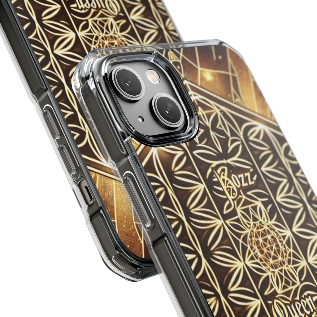 Magnetic Phone Case, Bozz Queen Case, Unique Clear Case, Customizable Phone Cover, Perfect Gift for Her