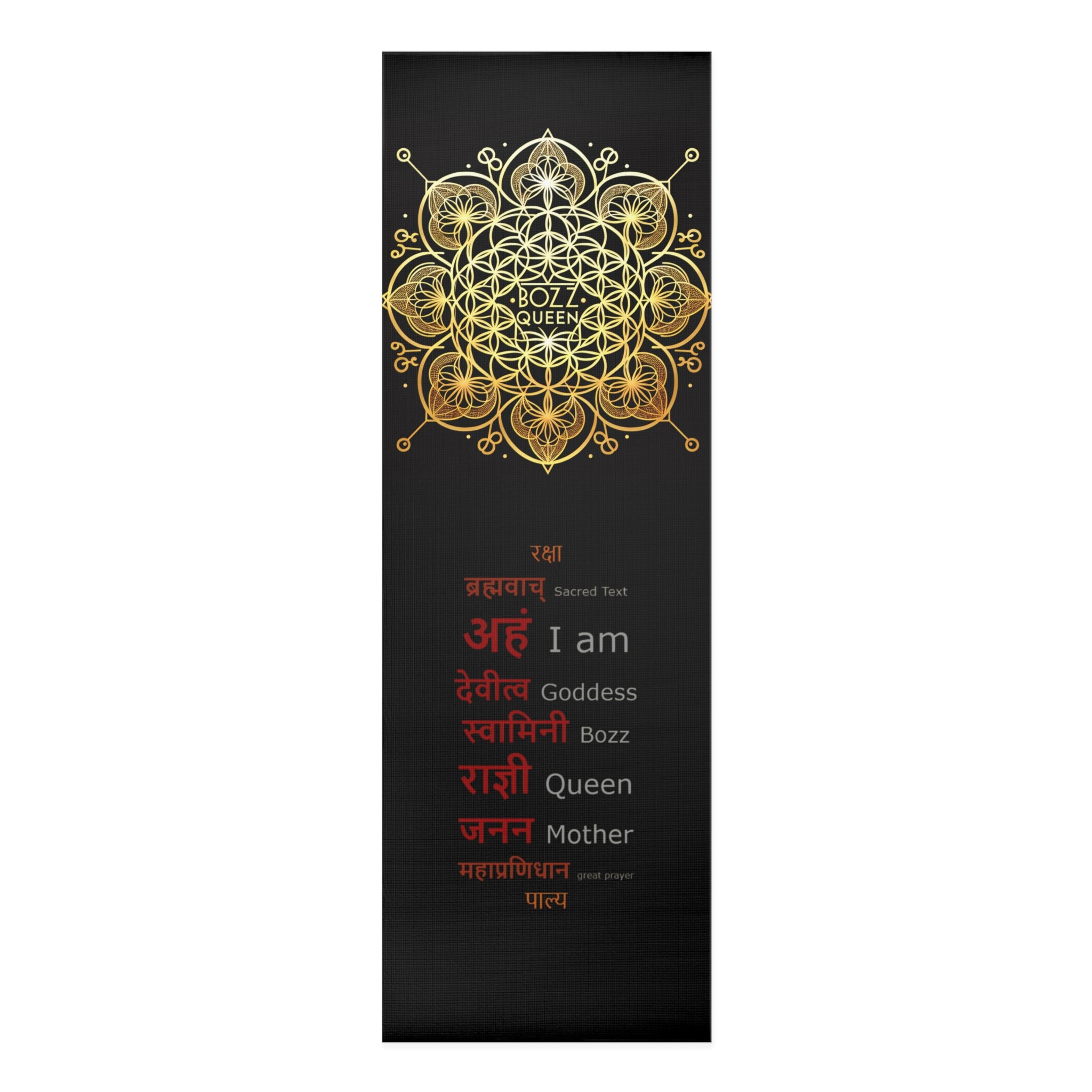 BOZZ QUEEN Mandala Foam Yoga Mat - Non-Slip Meditation & Fitness Essential