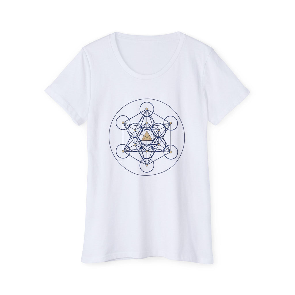 Bozz Queen Star Tetrahedron (Merkaba) Sacred Geometry T-Shirt - Women's Organic Tee