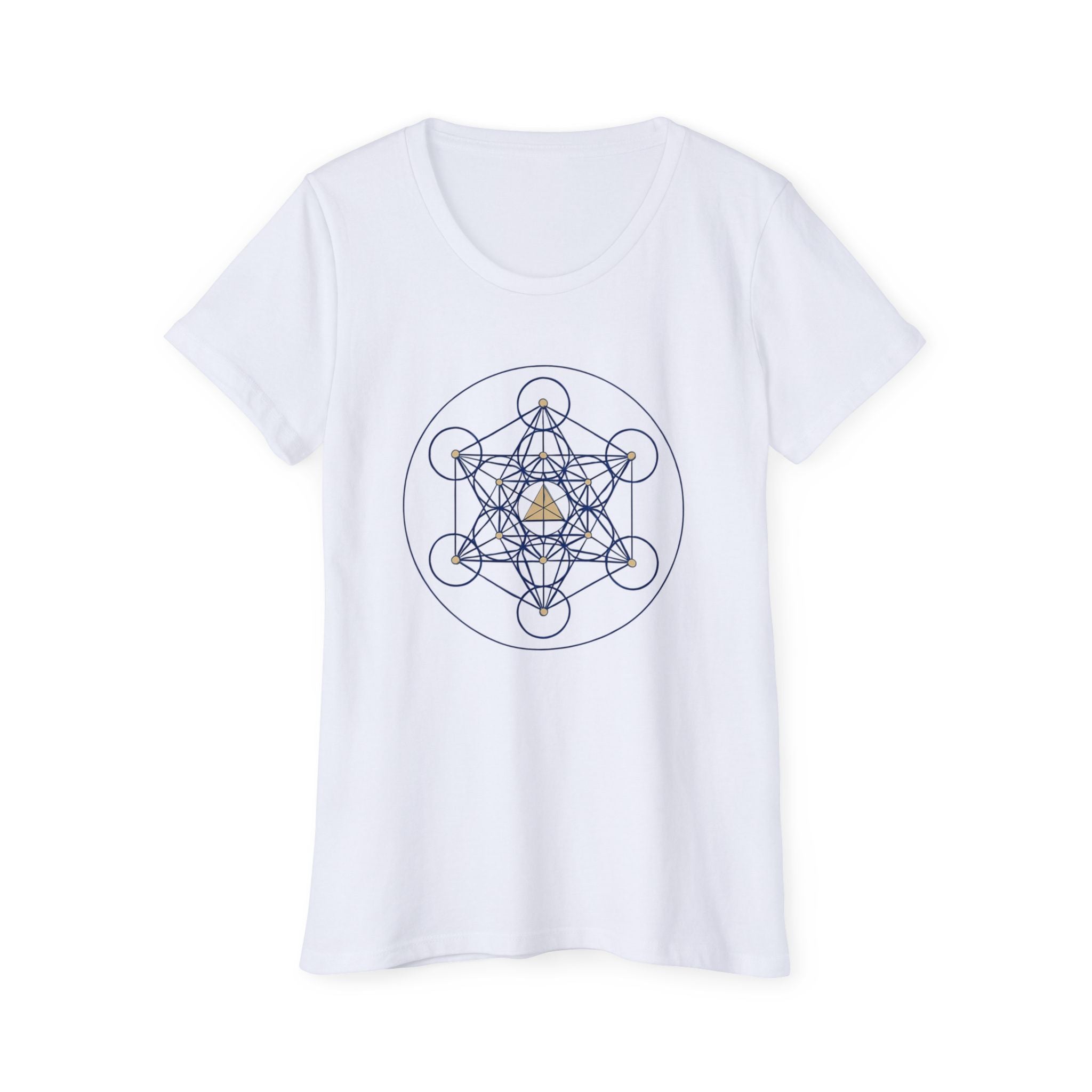 Bozz Queen Star Tetrahedron (Merkaba) Sacred Geometry T-Shirt - Women's Organic Tee