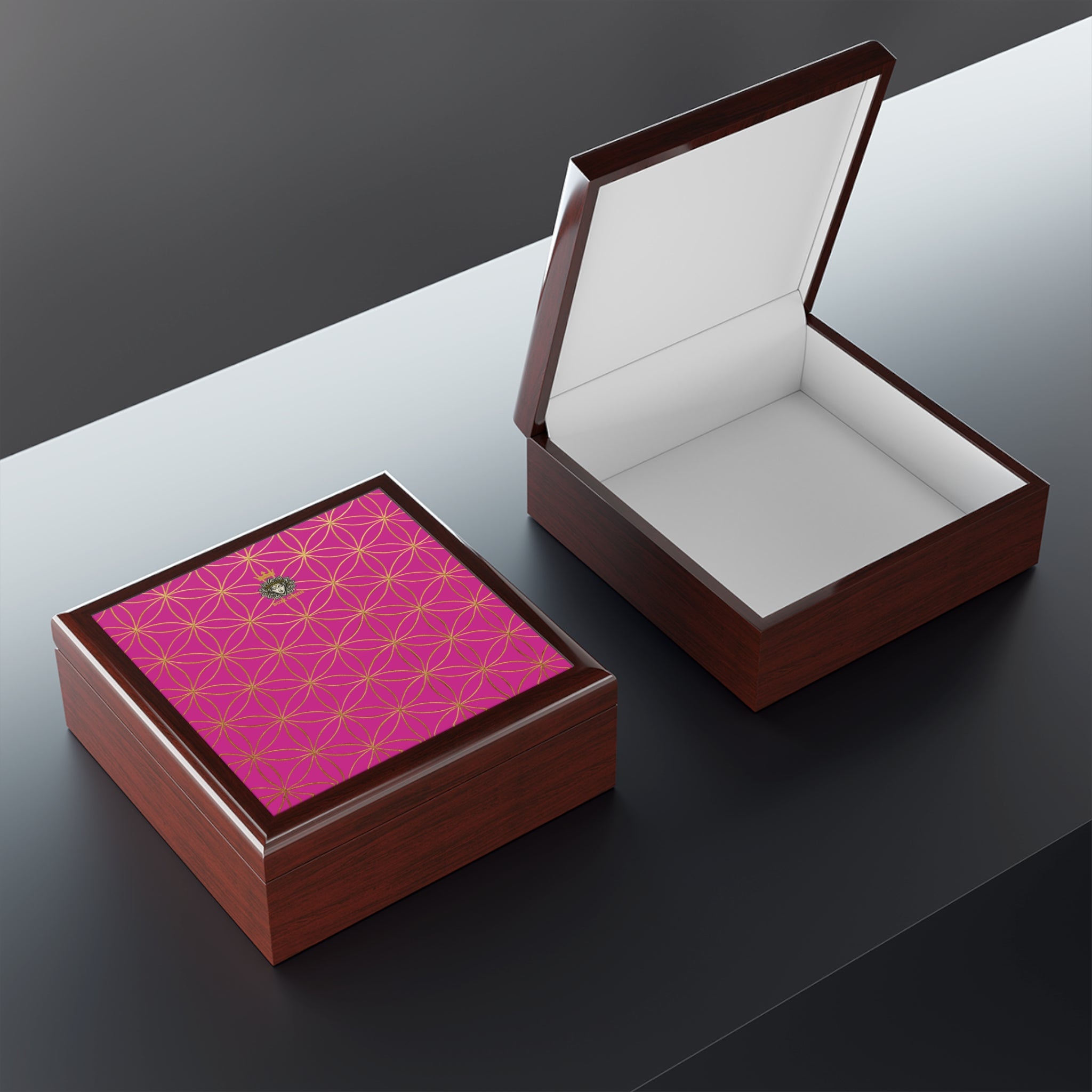 Flower of Life Jewelry Box - Pink Elegant Keepsake Organizer