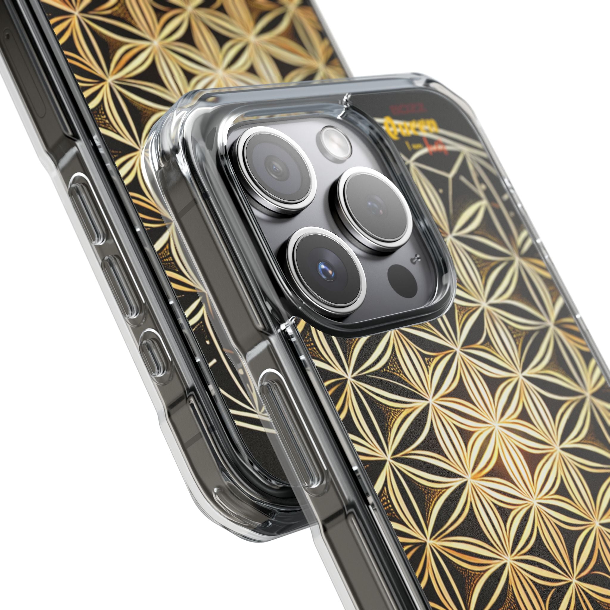 Flower of Life Magnetic Clear Case, Personalized Phone Case, Protective Impact Case, Gift for Him or Her, Boho Phone Accessories