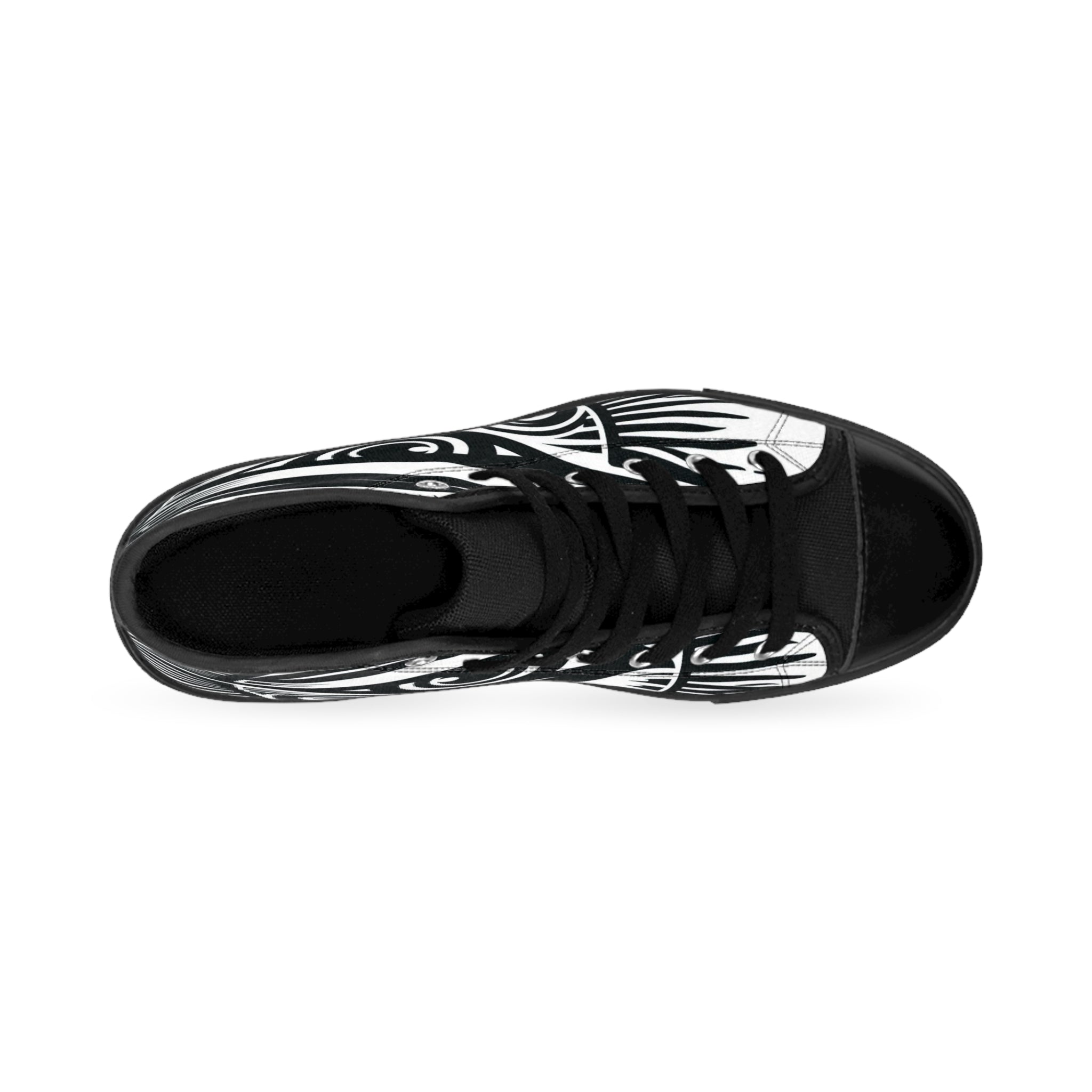 BOZZ QUEEN High-Top Sneakers - Artistic Eye of Heru Design for Ancient Ancestors