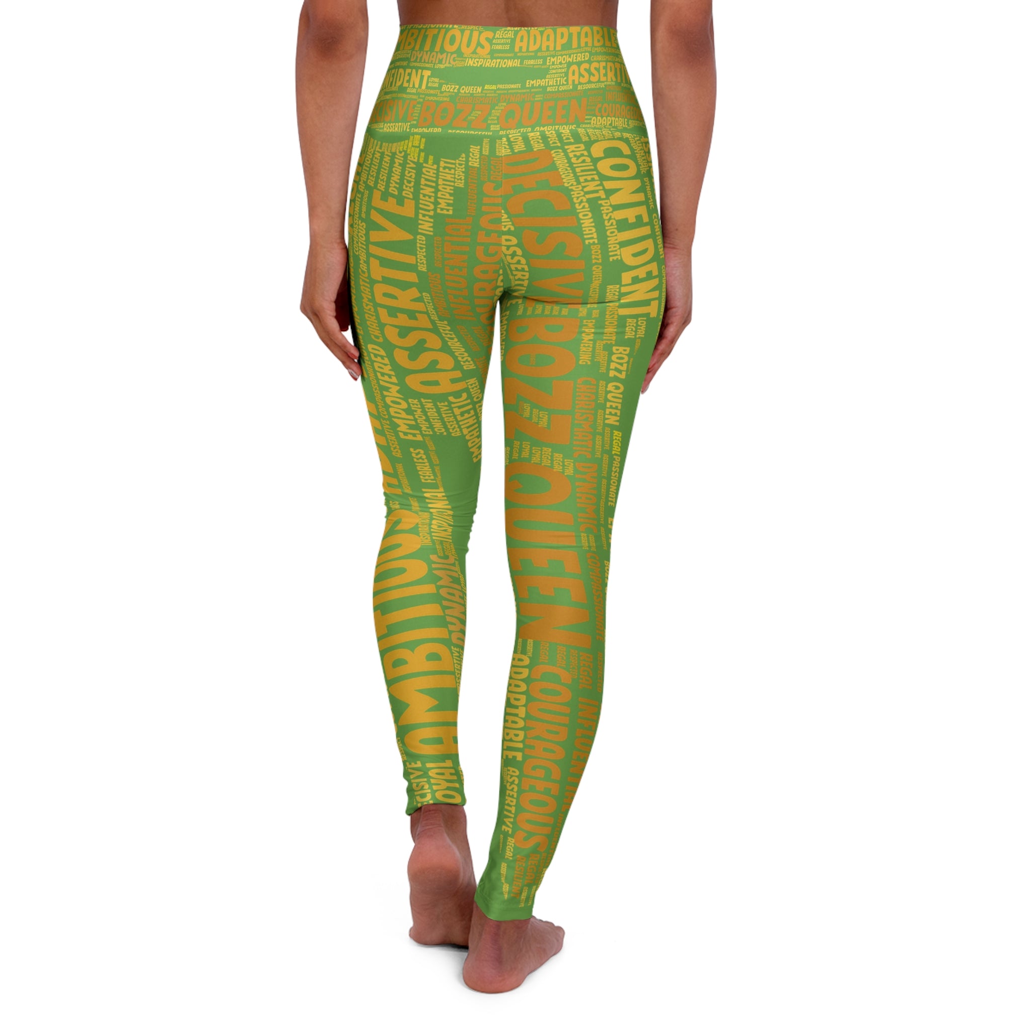 Empowering High Waisted Yoga Leggings - Motivational Activewear