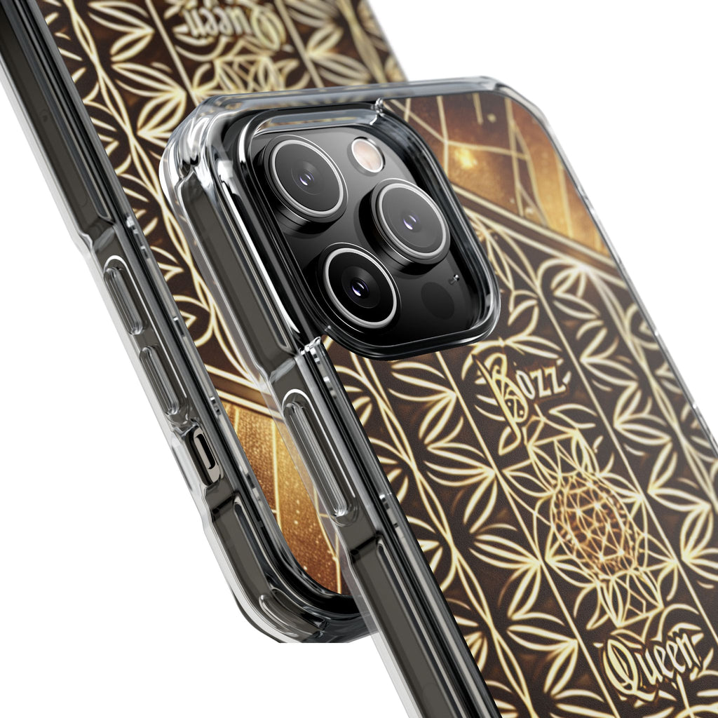 Magnetic Phone Case, Bozz Queen Case, Unique Clear Case, Customizable Phone Cover, Perfect Gift for Her