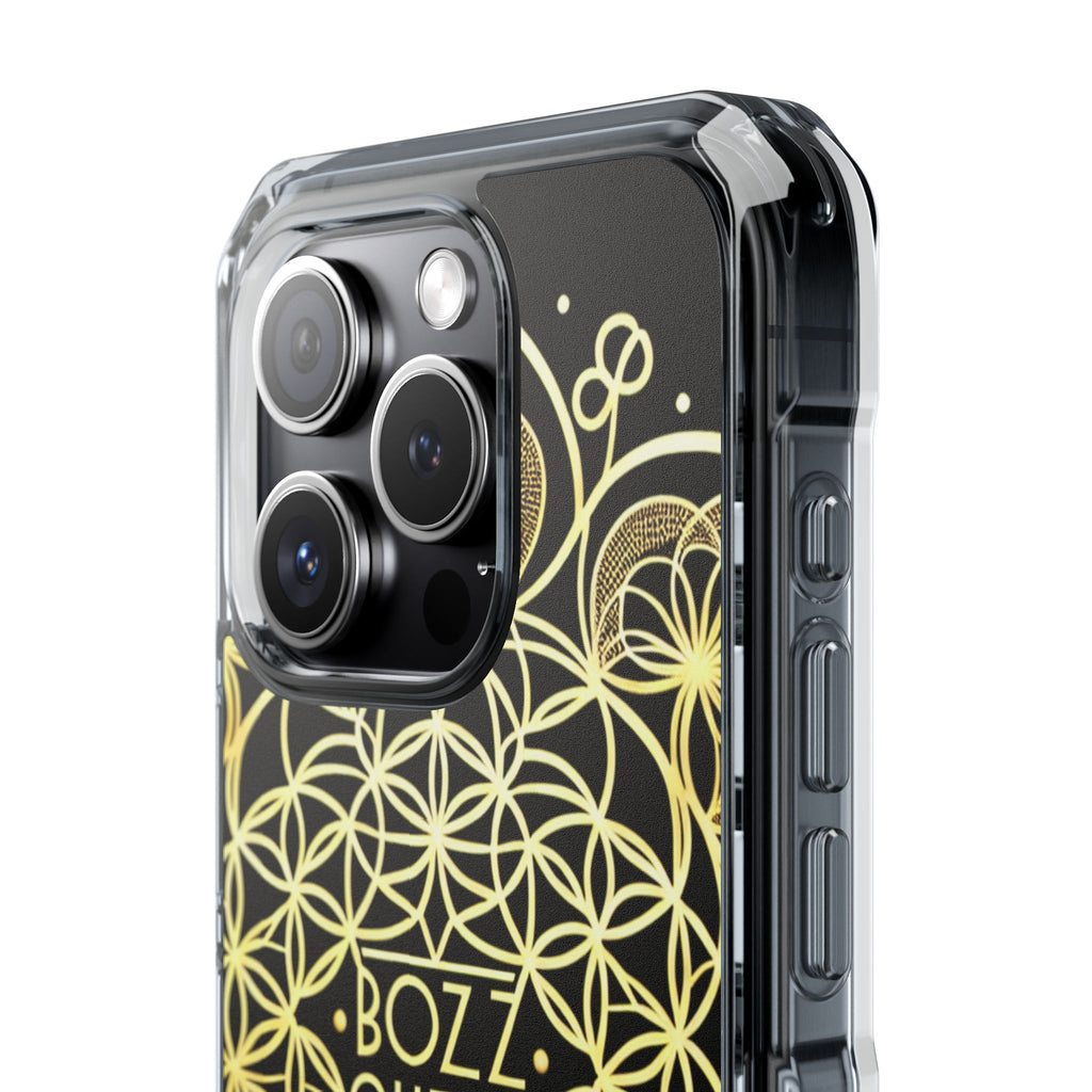 Magnetic Phone Case with Mandala Design, Boz Queen Protective Cover, Gift for Her, Bohemian Aesthetic, Unique Phone Accessory