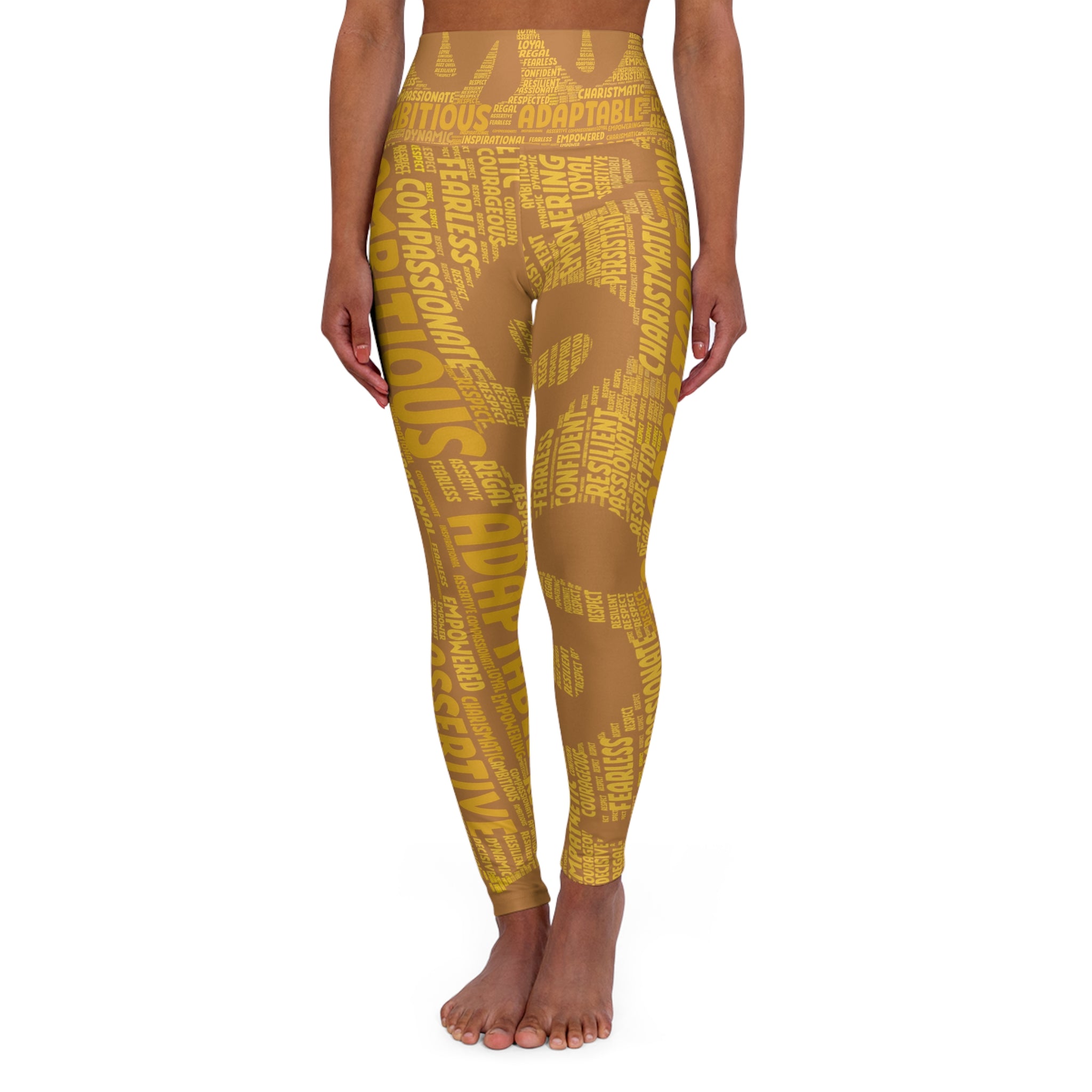 Empowering High Waisted Yoga Leggings - Motivational Activewear
