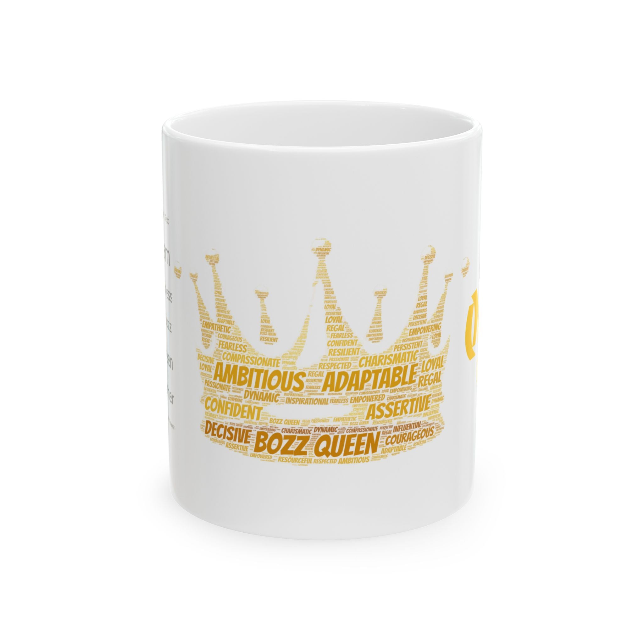 Empowering Ceramic Mug, Inspirational Gift, Queen Mug, Motivational Coffee Cup, Bozz Queen Design, Women’s Empowerment Gift
