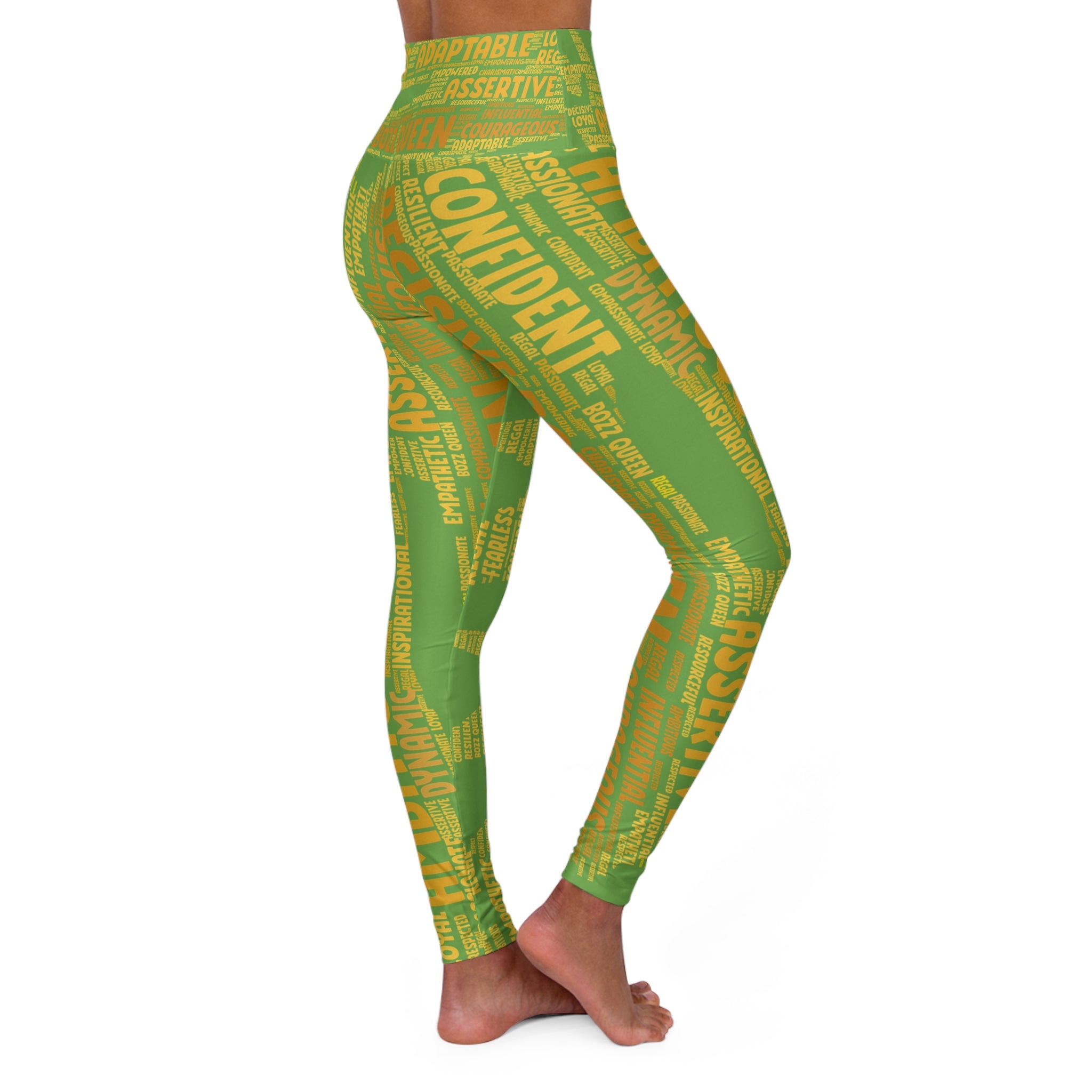 Empowering High Waisted Yoga Leggings - Motivational Activewear