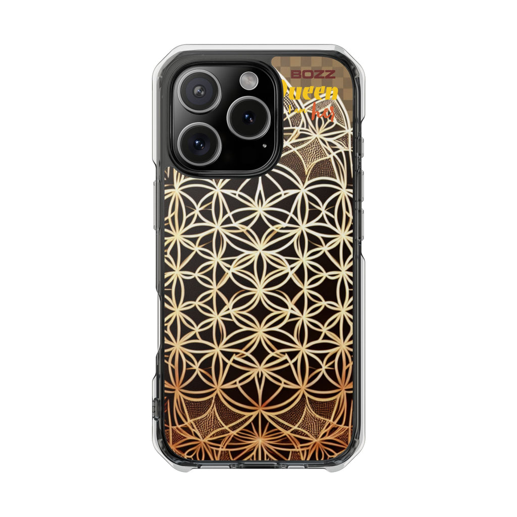 Stylish Magnetic Phone Case with Floral Design, Clear iPhone Case, Bohemian Phone Cover, Budding Flower Impact Case, Unique Tech Accessory