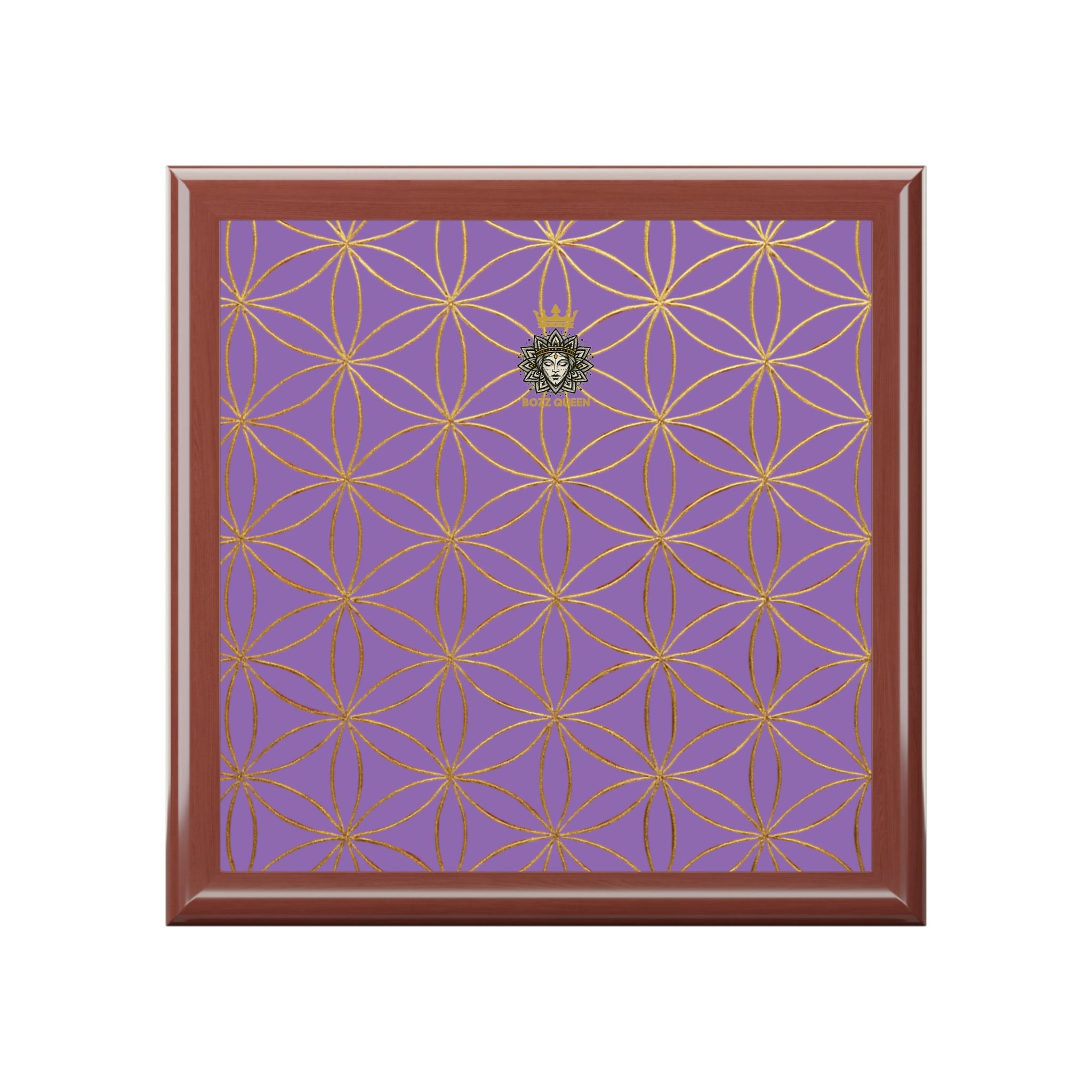 Flower of Life Jewelry Box - Light Purple Elegant Keepsake Organizer