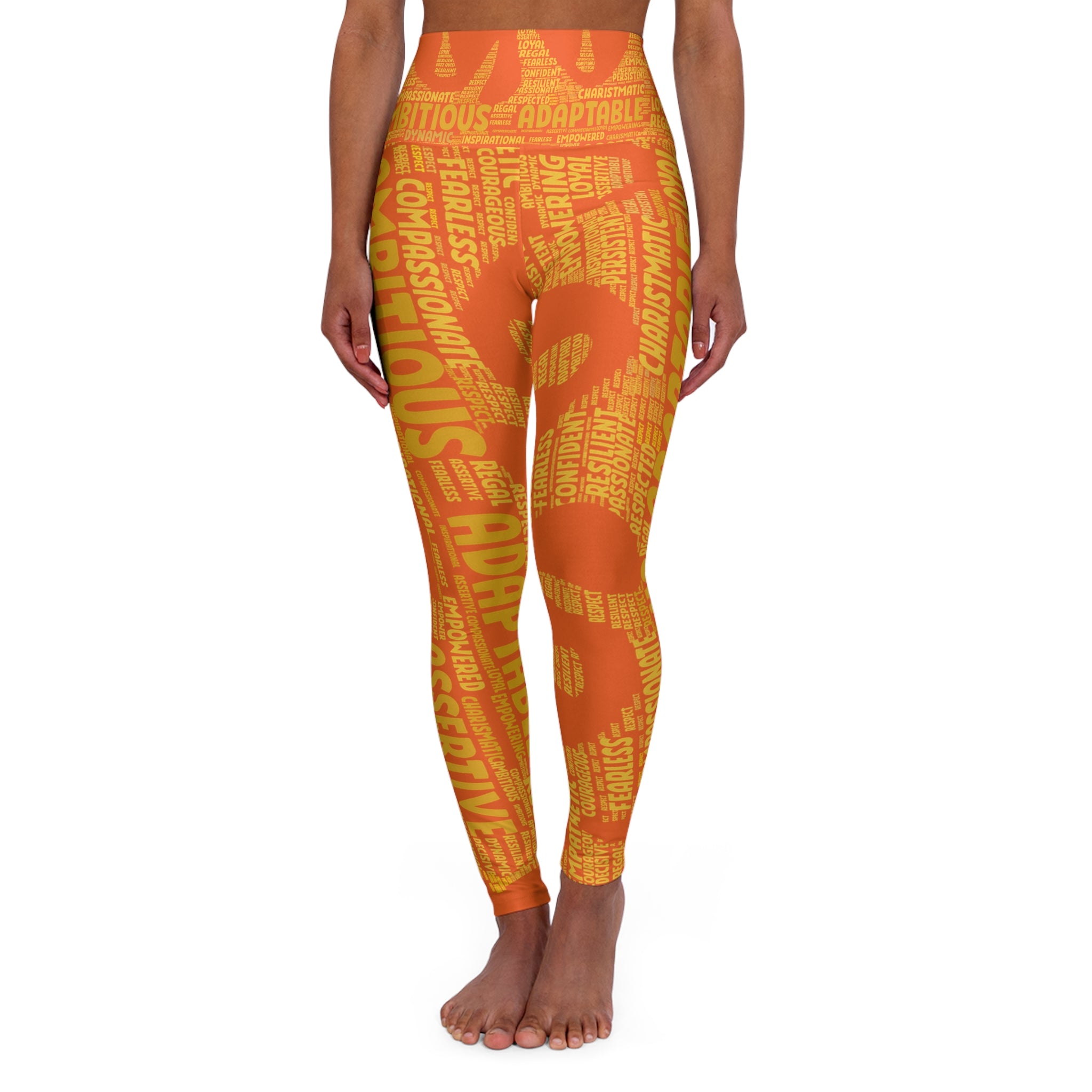 Empowering High Waisted Yoga Leggings - Motivational Activewear